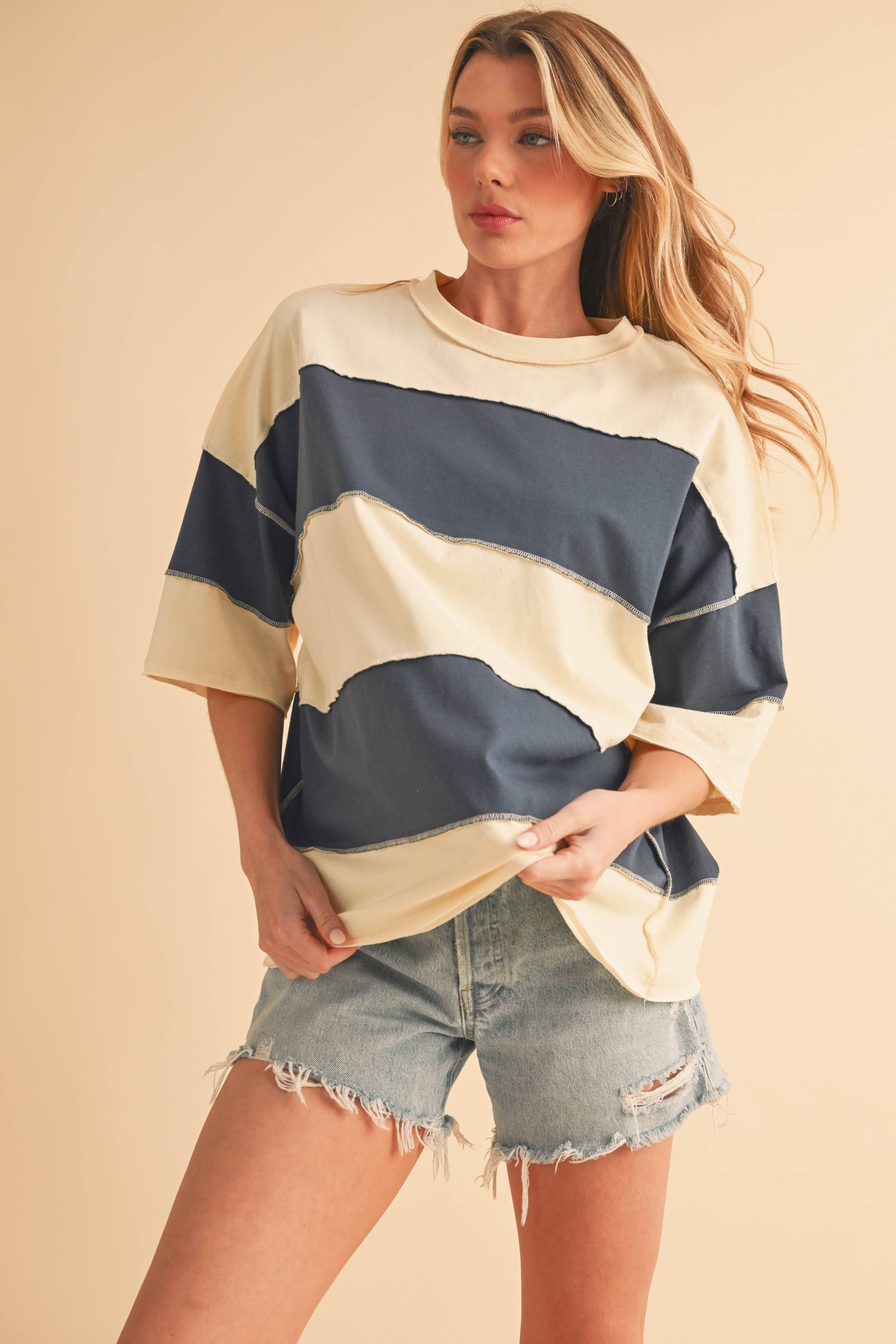 AEMI + CO - Polly Color Block Top