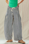 Urban Daizy - Rope Drawstring Balloon Pants Pleated Front
