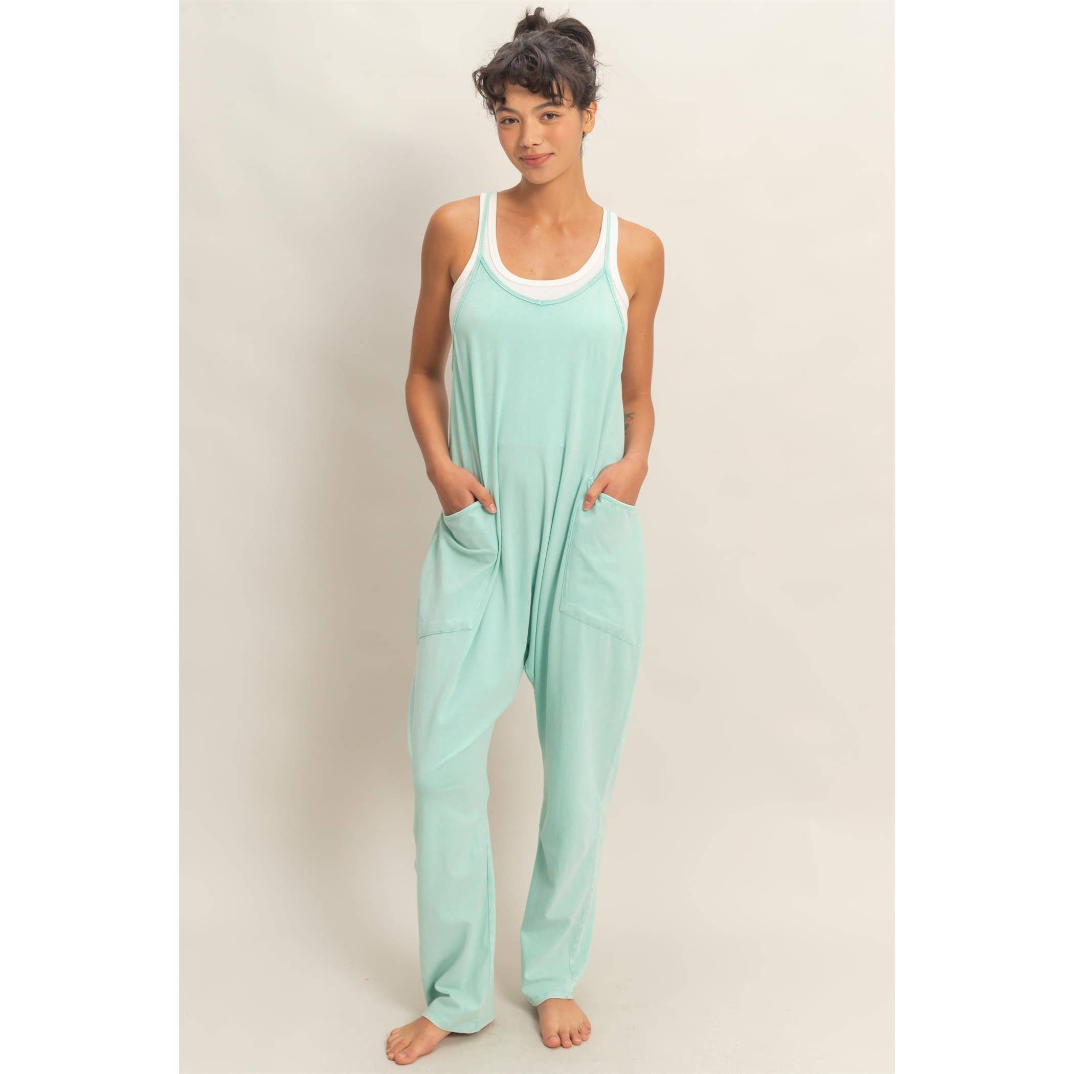 HYFVE - Mineral Wash Spaghetti Strap Jumpsuit