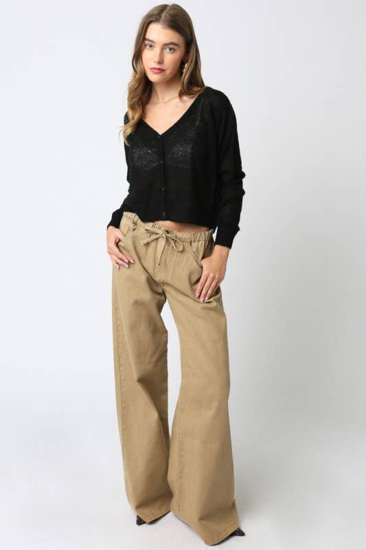 Olivaceous - Payten Sheer Lightweight Cardigan
