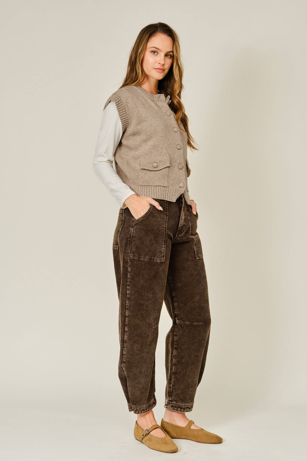 A Favorite Button Down Sweater Vest
