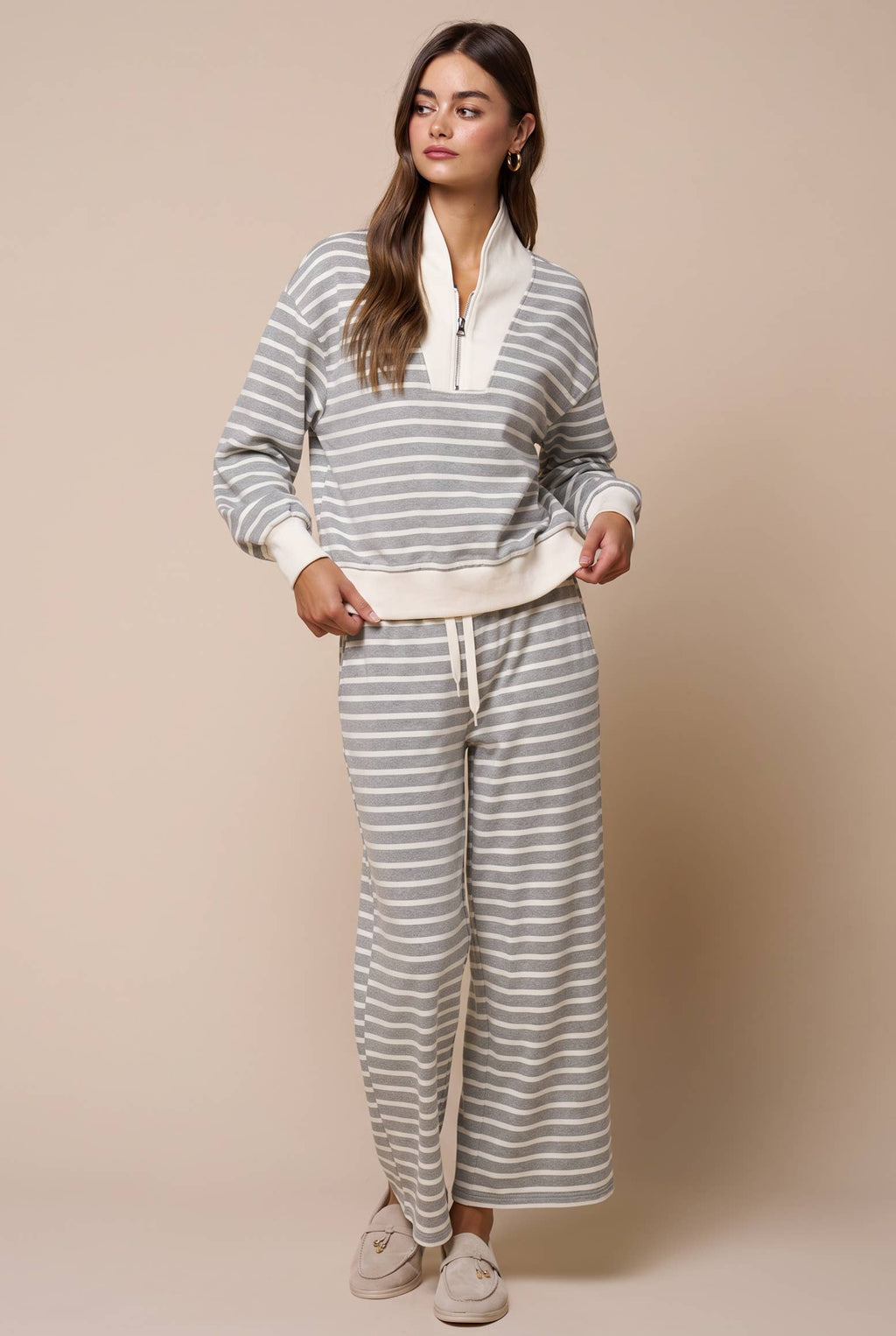 Stripe Drawstring Bottoms