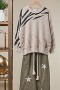 Mello. - Abstract Brushstroke Knit Sweater