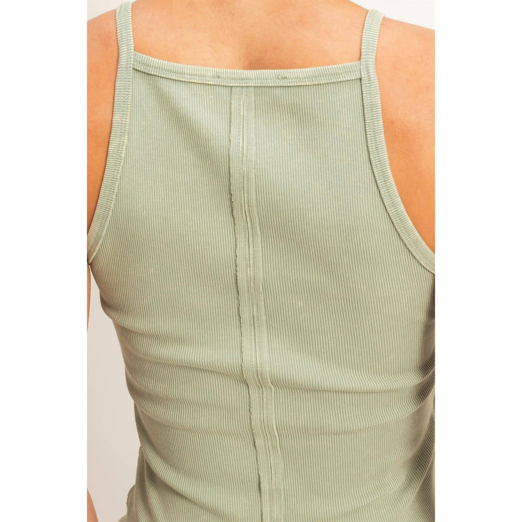 HYFVE - Square Neck Acid Wash Tank Top