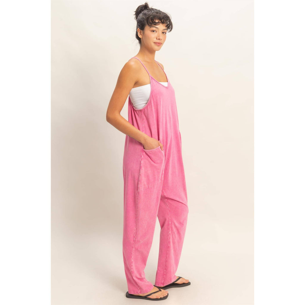HYFVE - Mineral Wash Spaghetti Strap Jumpsuit