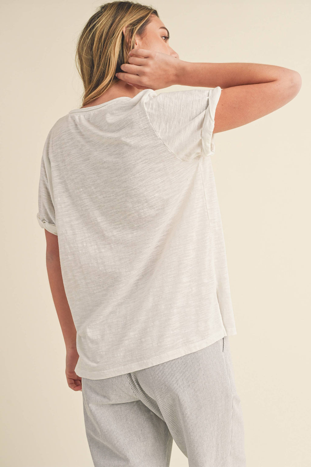 AEMI + CO - Zoie V-Neck Short Sleeve Top
