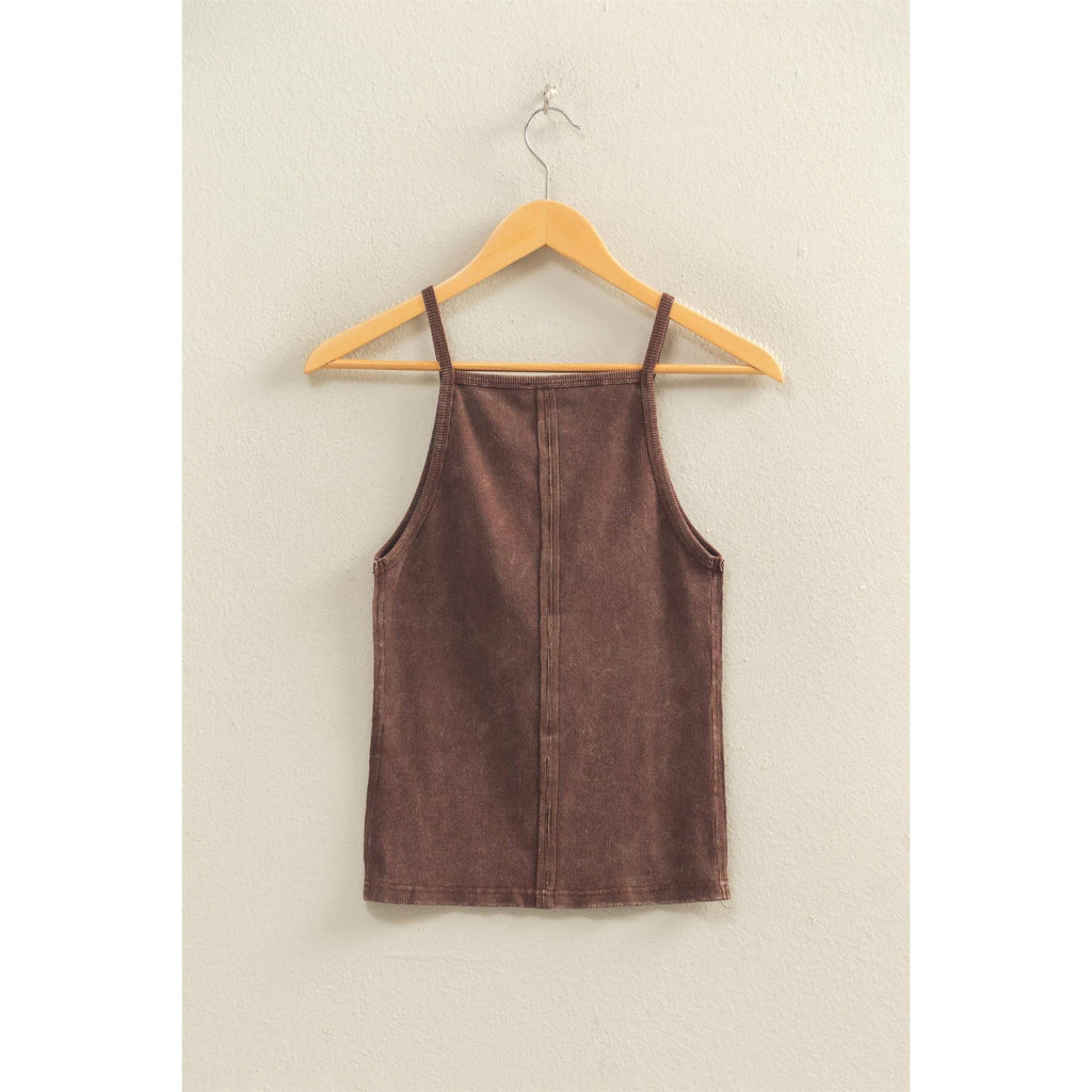 HYFVE - Square Neck Acid Wash Tank Top