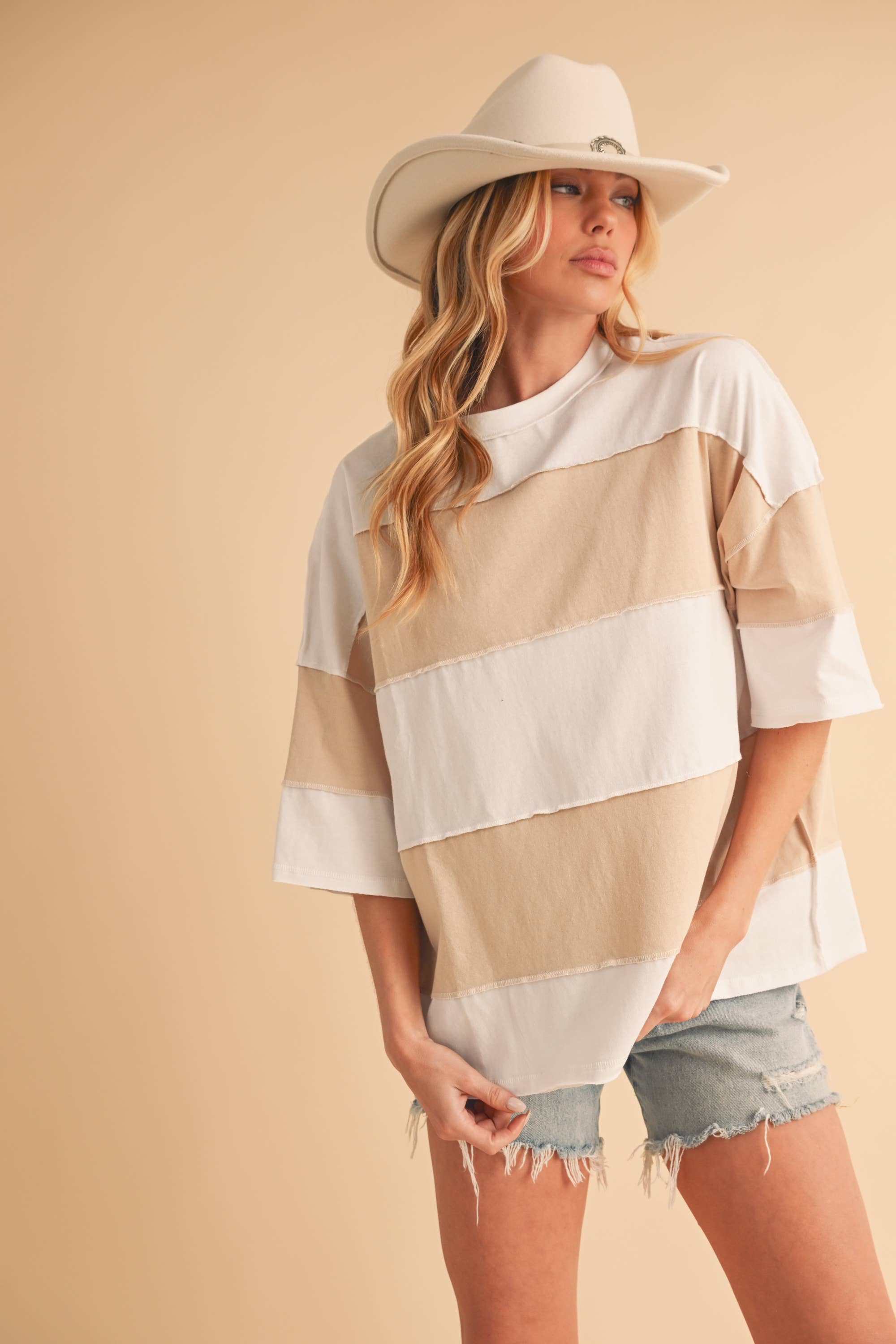 AEMI + CO - Polly Color Block Top