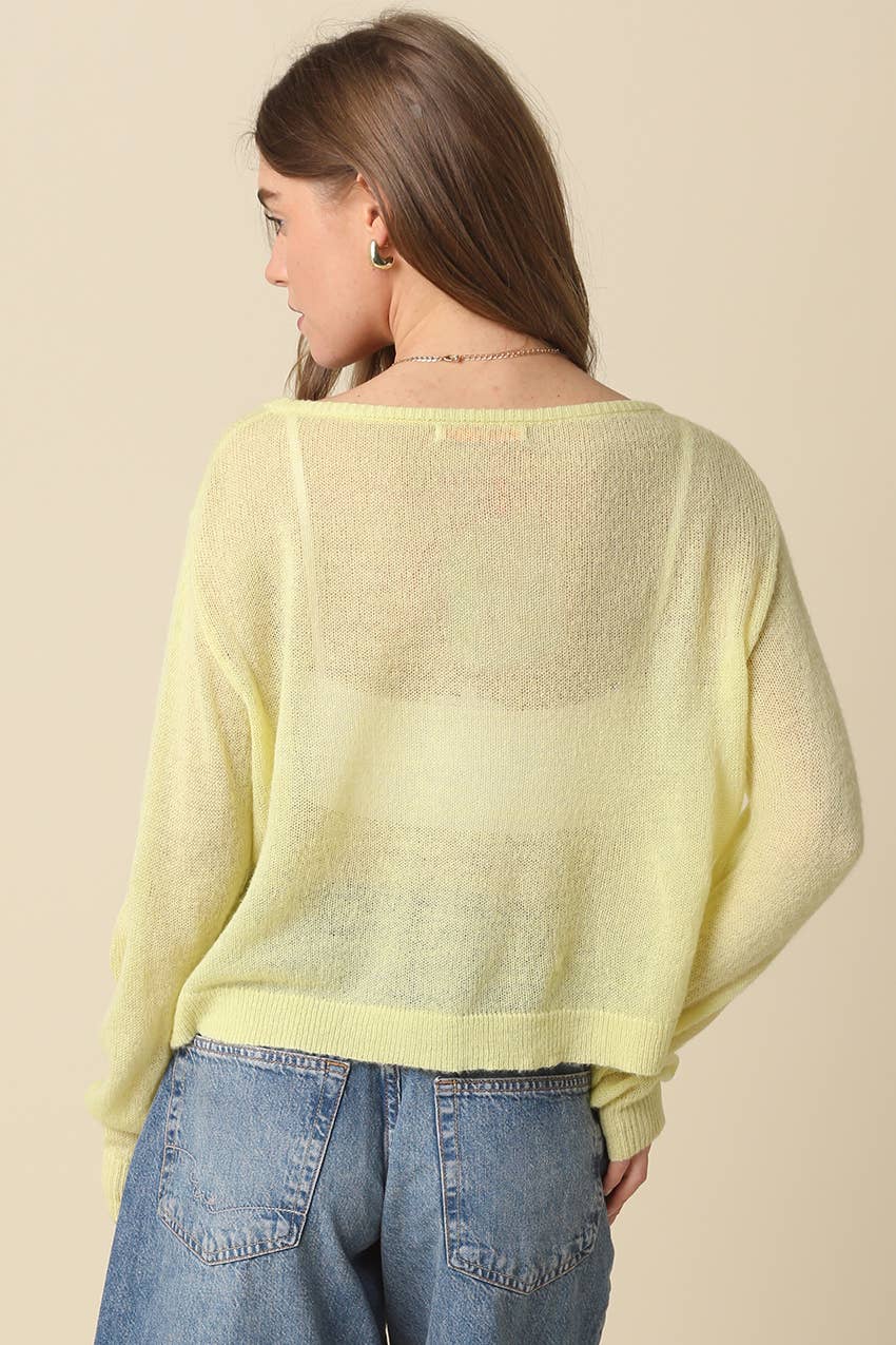 Olivaceous - Payten Sheer Lightweight Cardigan