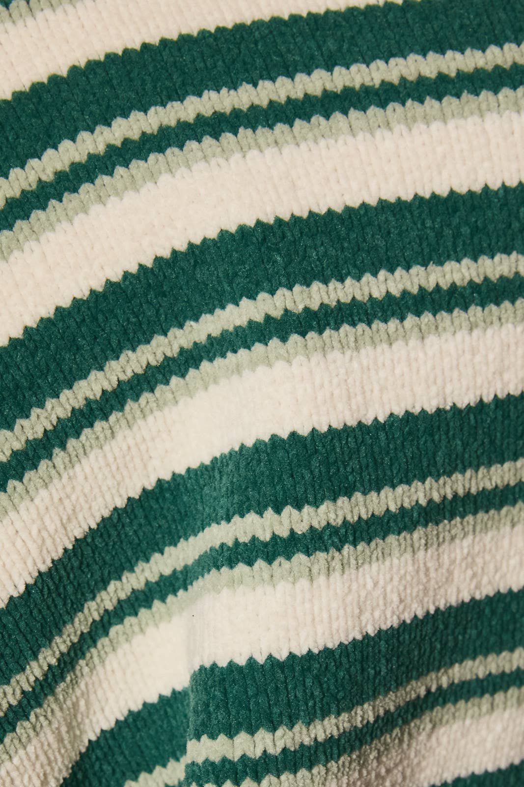 LE LIS - Striped Mock Neck Oversized Knit Sweater Top