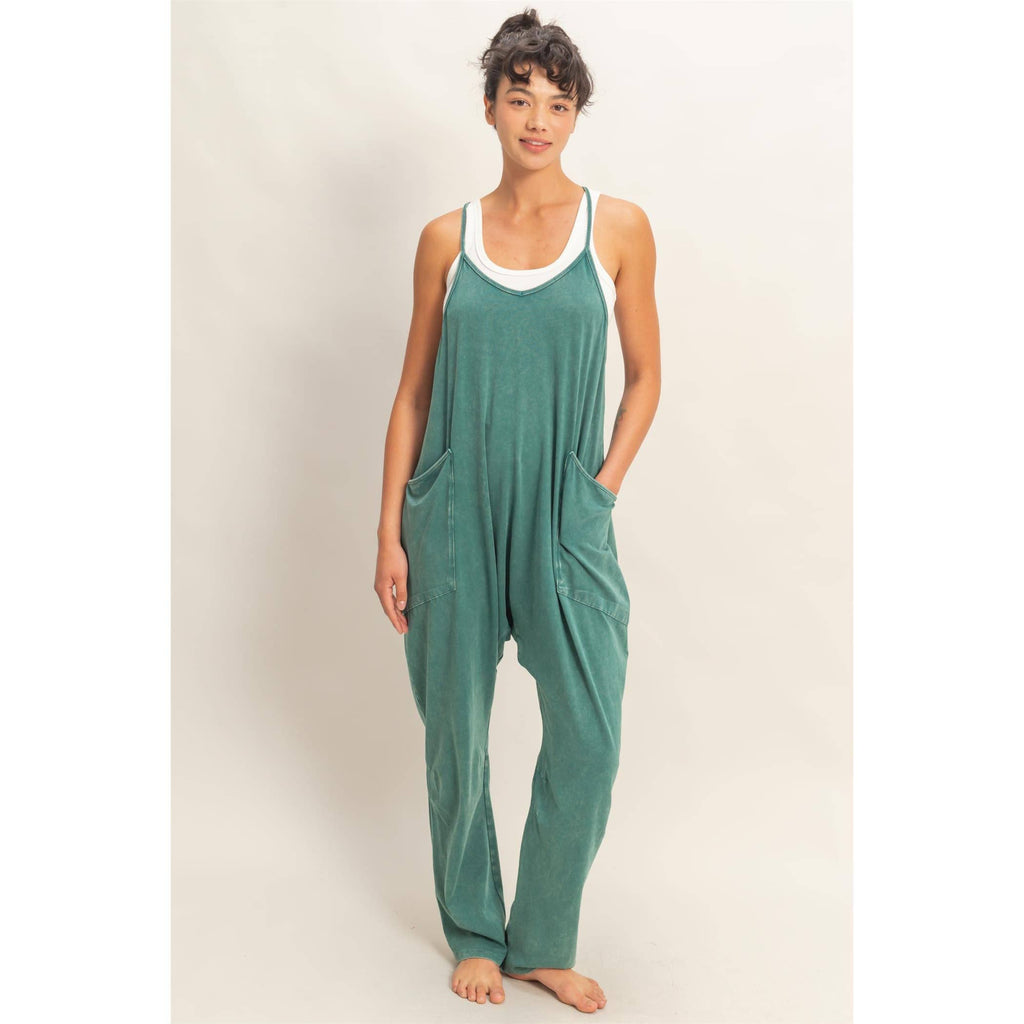 HYFVE - Mineral Wash Spaghetti Strap Jumpsuit