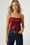 Scallop Trim Satin Cami