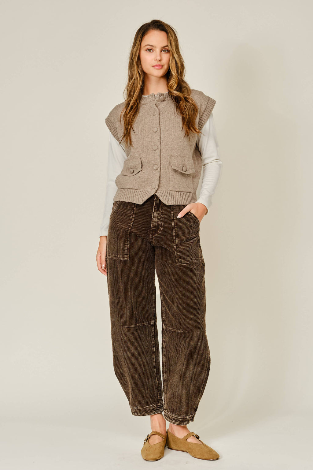 A Favorite Button Down Sweater Vest