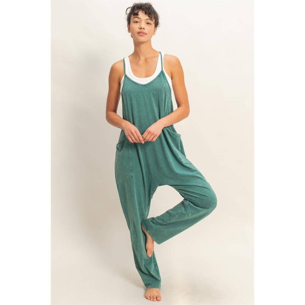 HYFVE - Mineral Wash Spaghetti Strap Jumpsuit