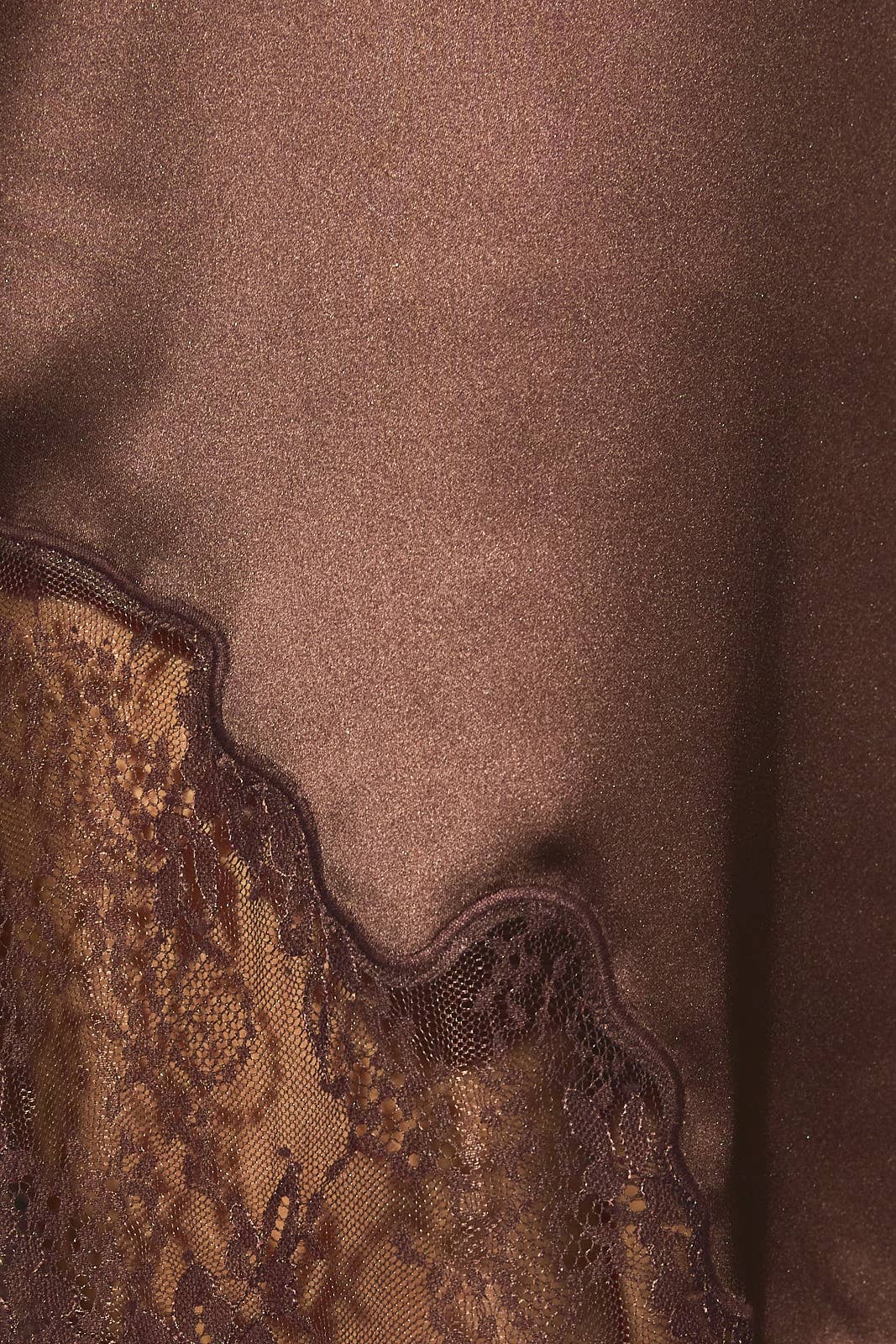 A Favorite Satin Lace Trim Midi