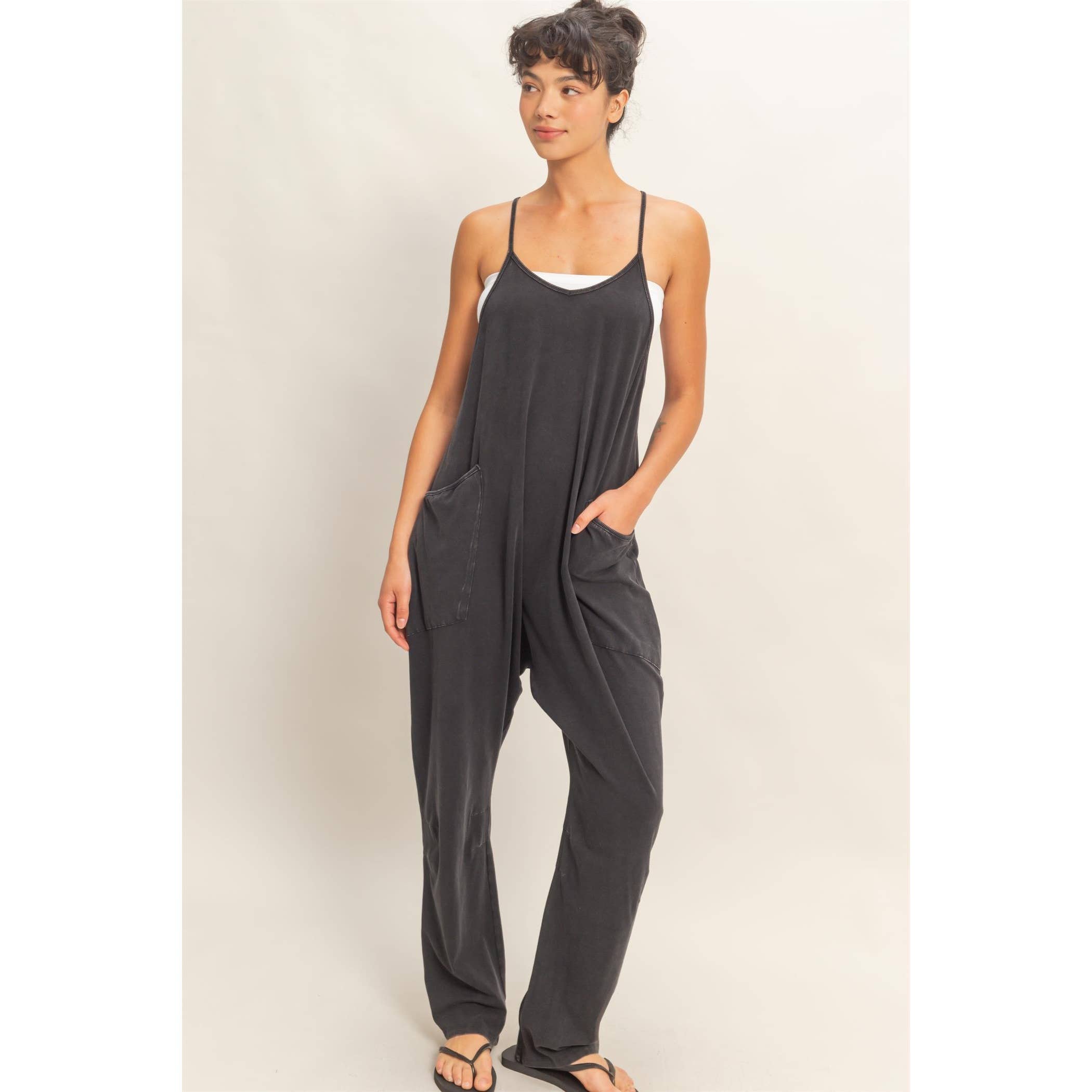 HYFVE - Mineral Wash Spaghetti Strap Jumpsuit
