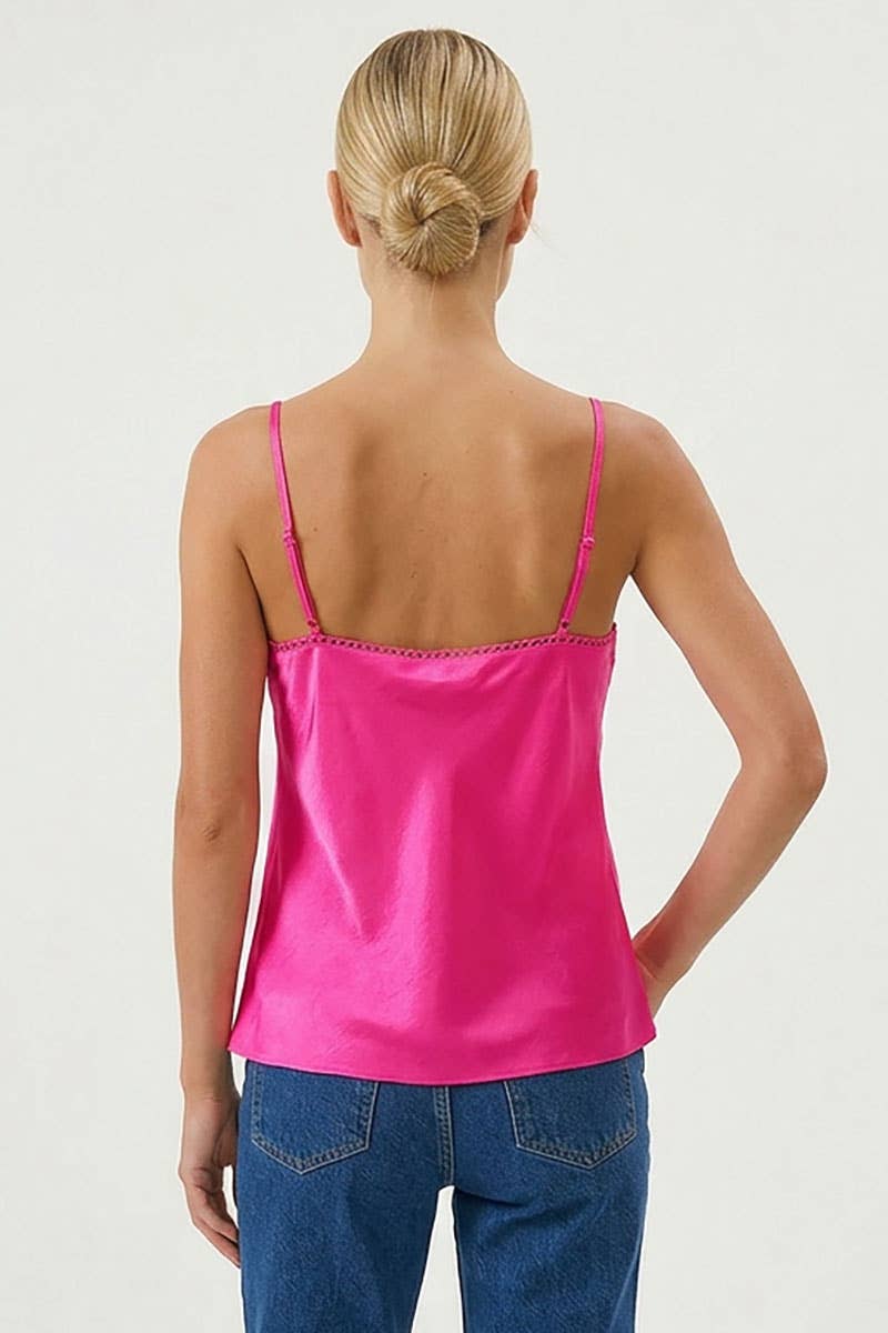 Scallop Trim Satin Cami