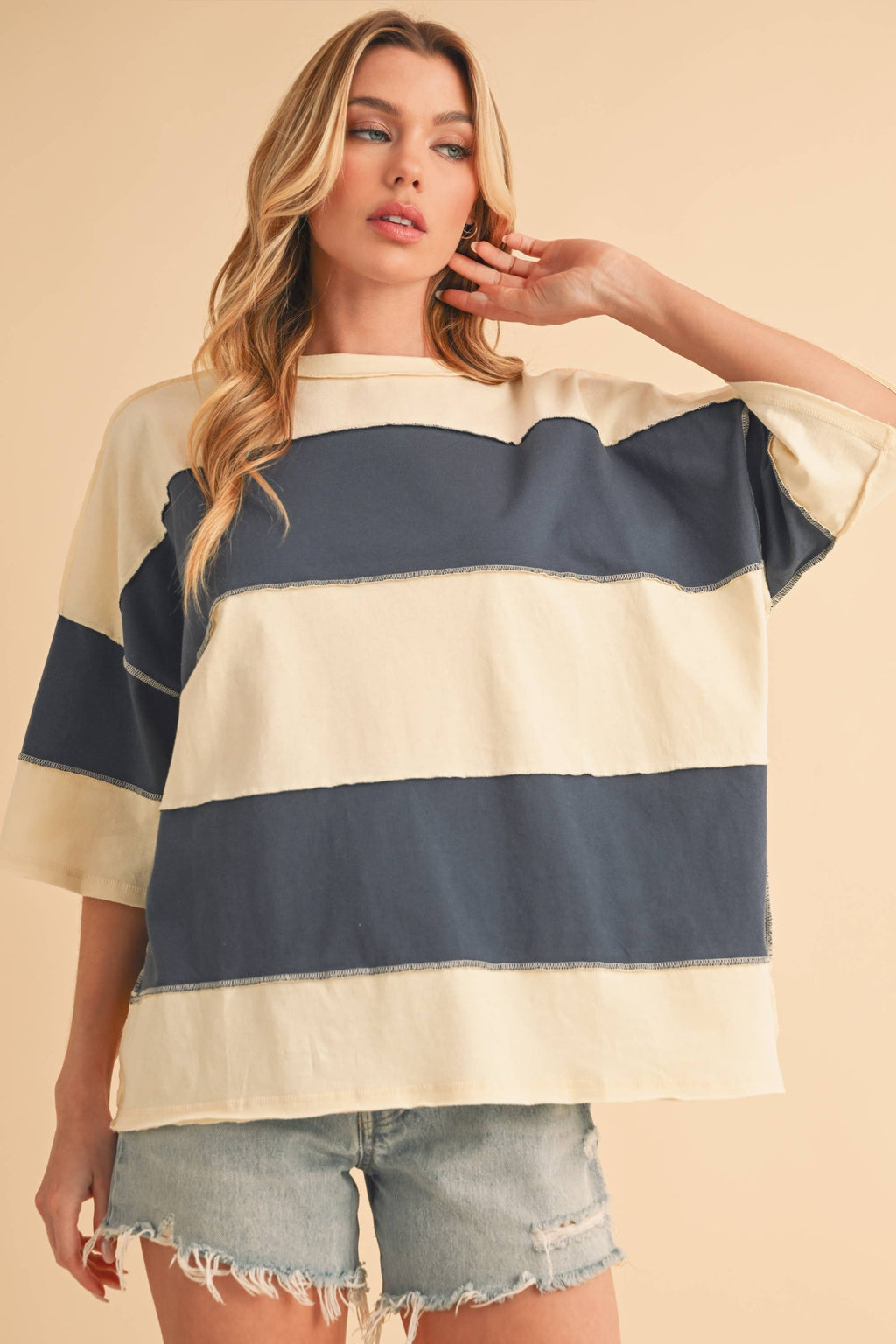 AEMI + CO - Polly Color Block Top