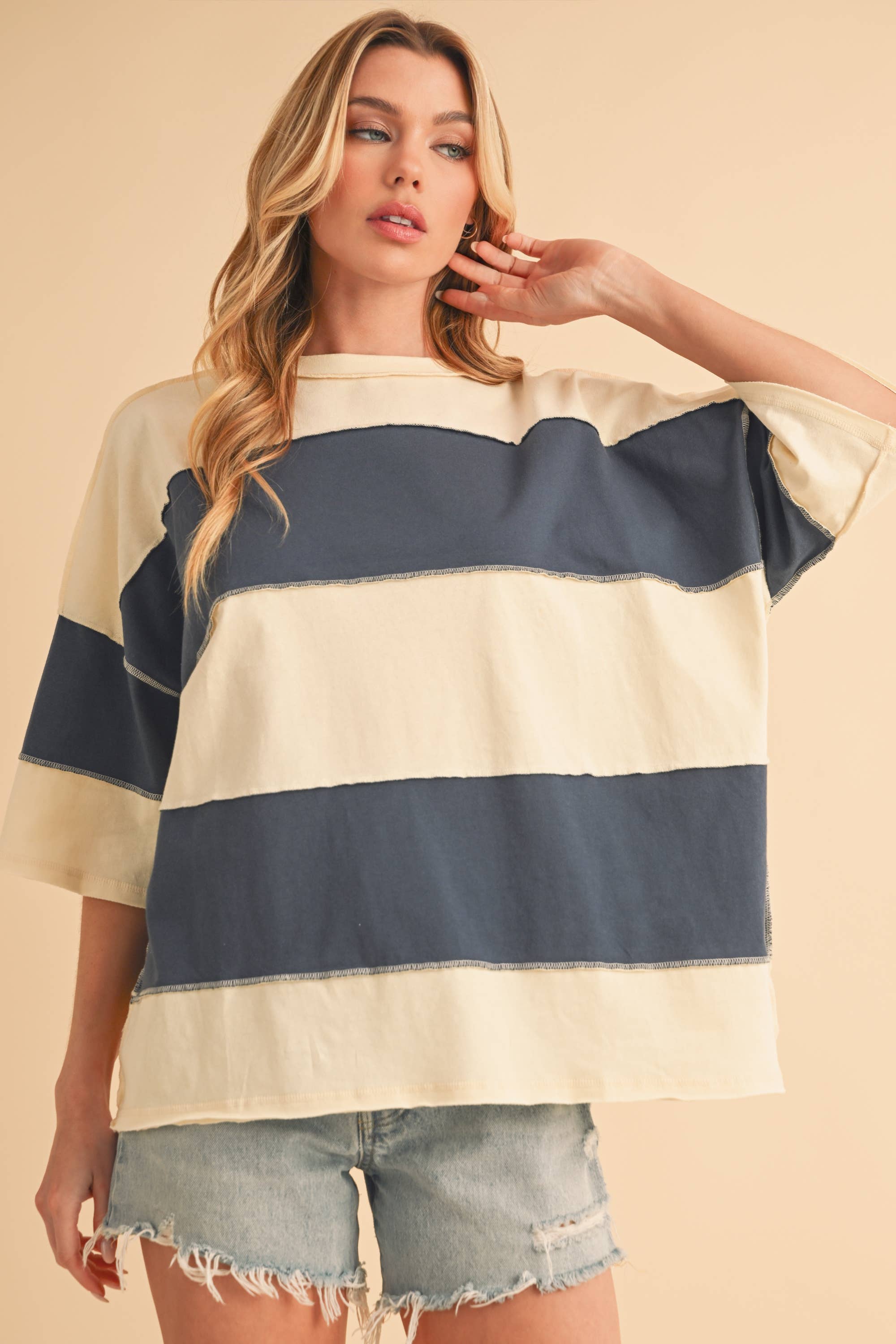 AEMI + CO - Polly Color Block Top