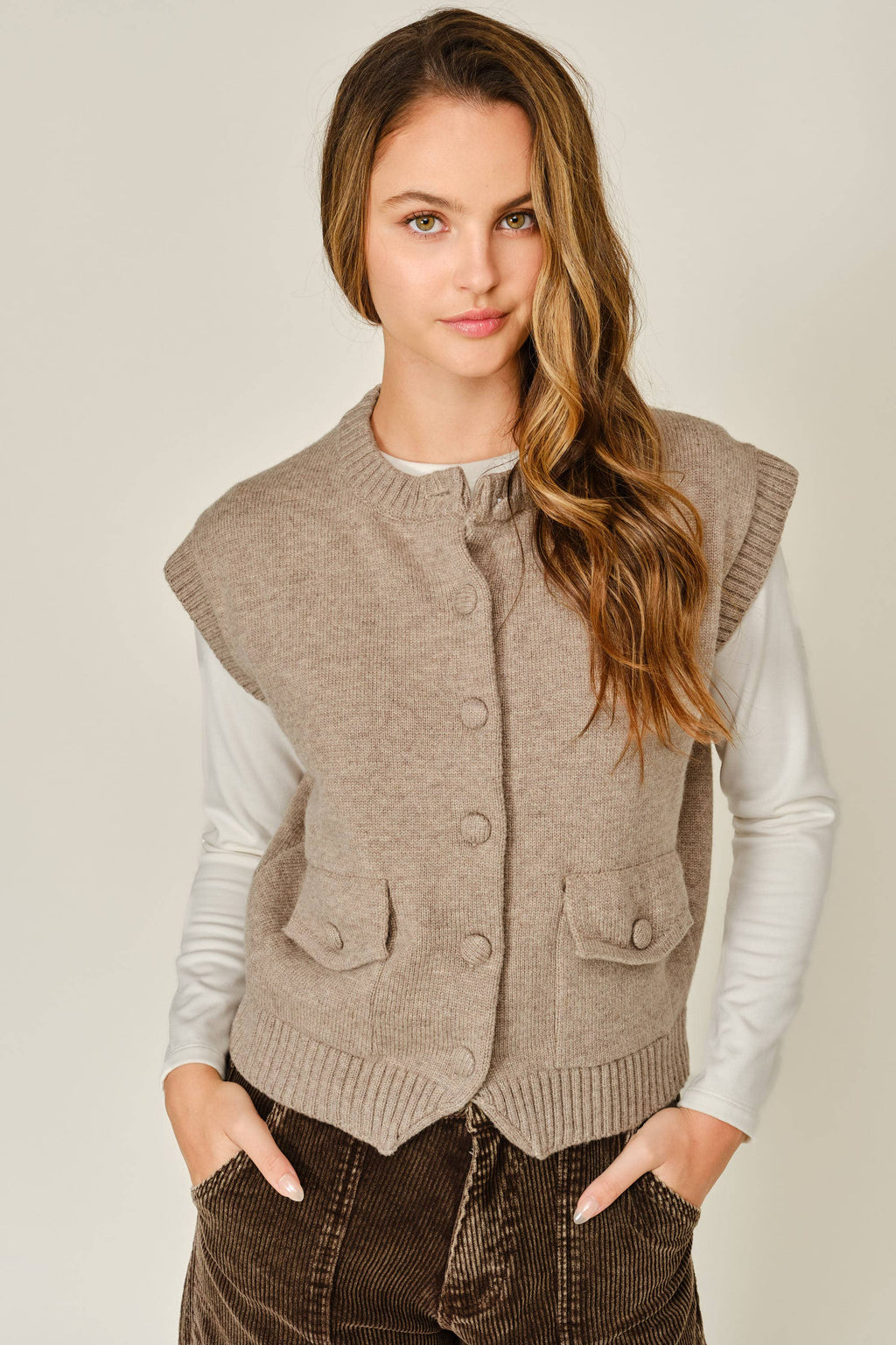 A Favorite Button Down Sweater Vest