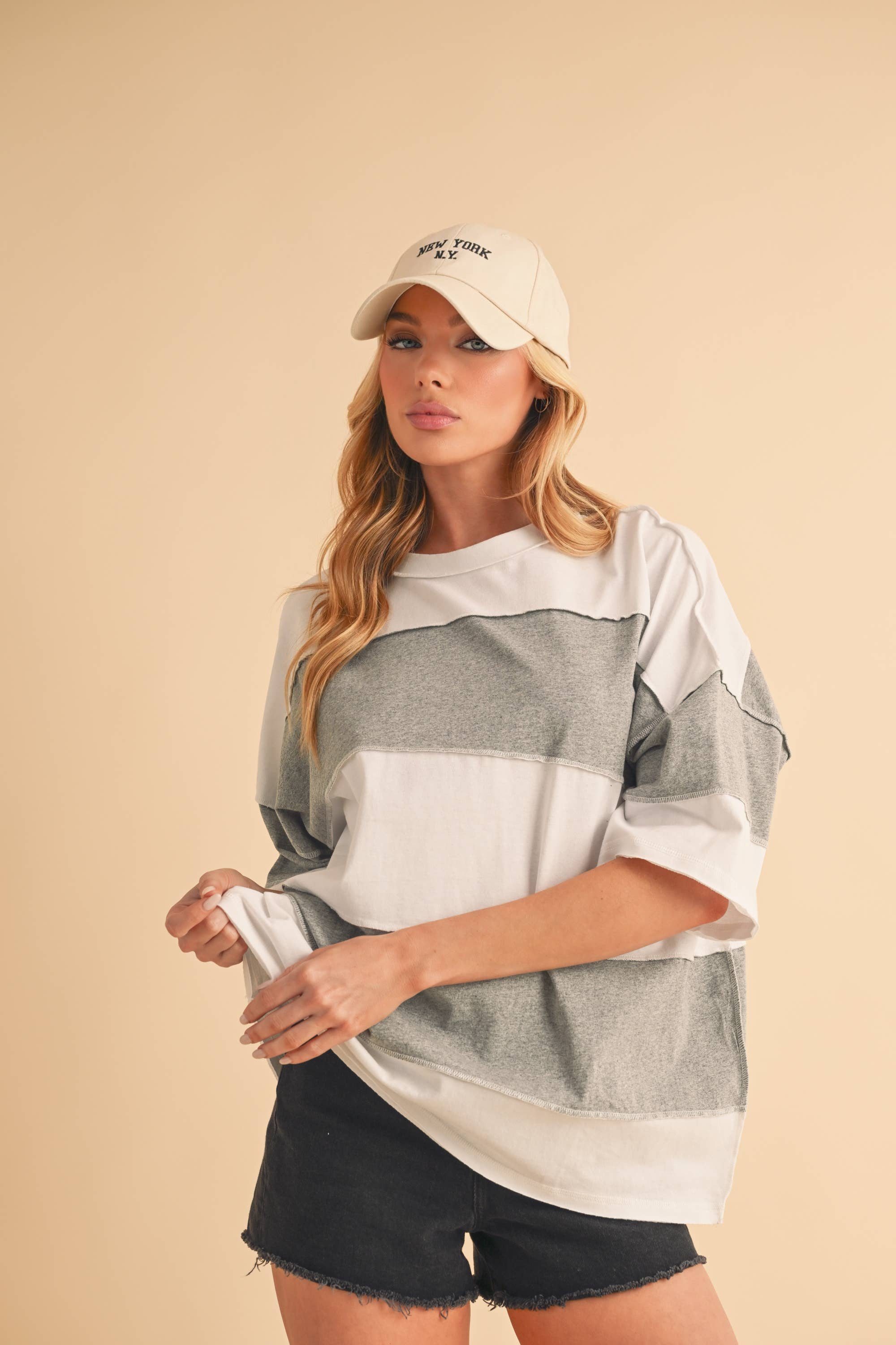 AEMI + CO - Polly Color Block Top