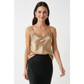 Classic Satin V-neck Lace Trim Cami