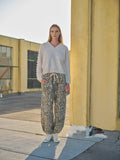 Aaron & Amber - LEOPARD LEOPARD PRINT RELAXED FIT PULL-ON PANTS