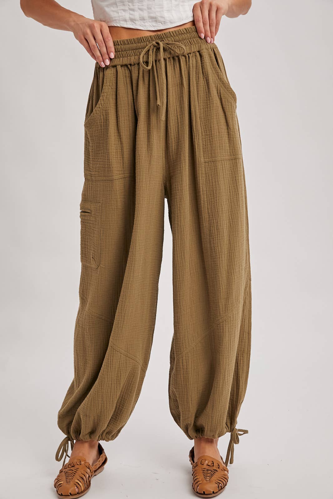 Bluivy - JOGGER HAREM DRAWSTRING PANTS
