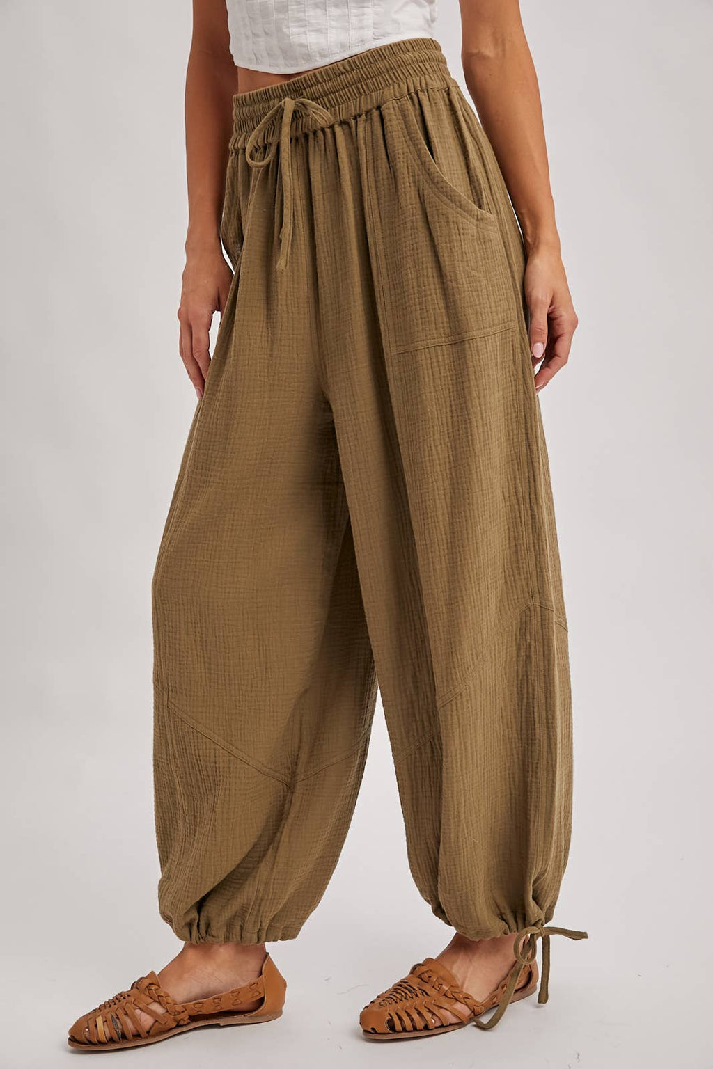 Bluivy - JOGGER HAREM DRAWSTRING PANTS
