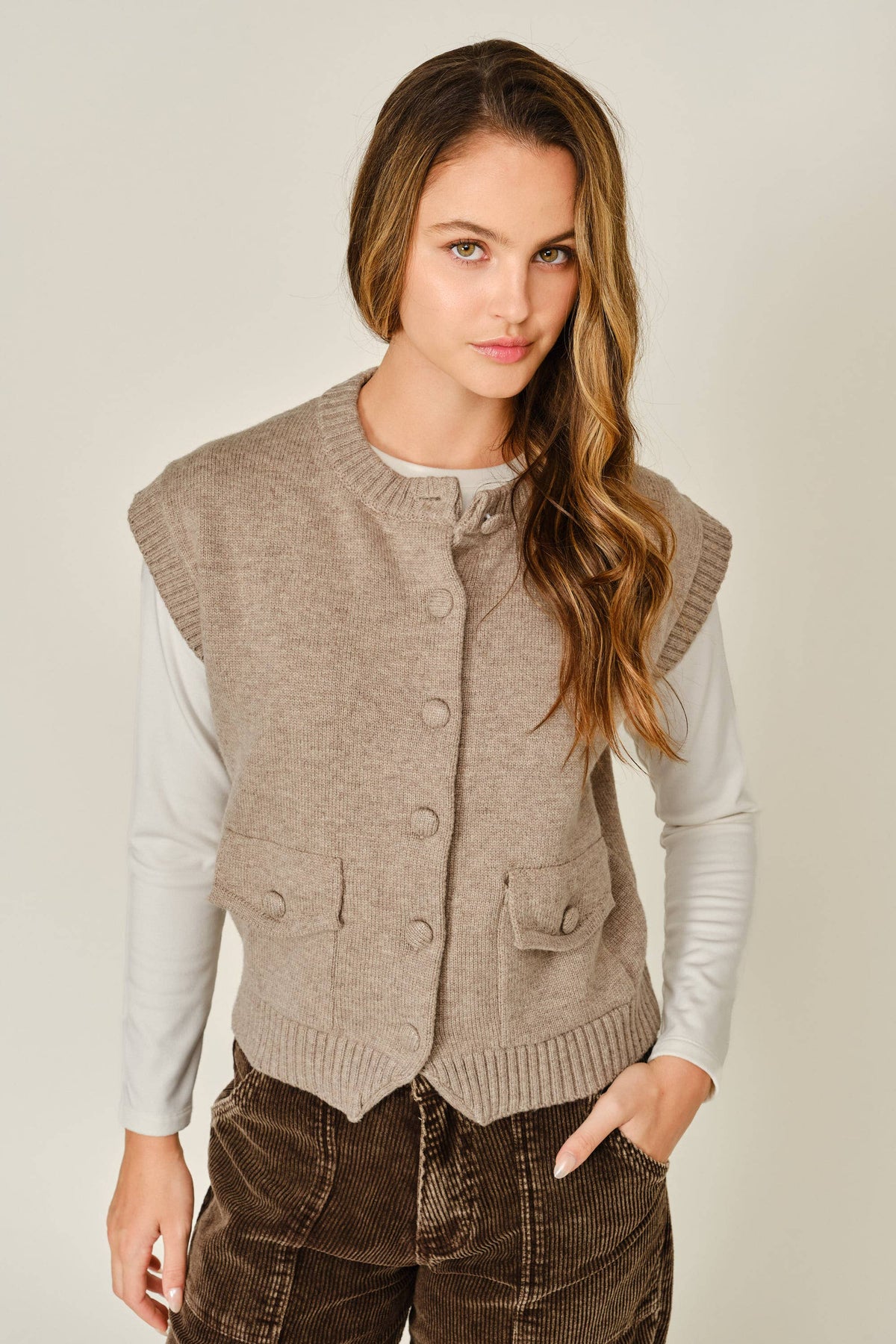 A Favorite Button Down Sweater Vest