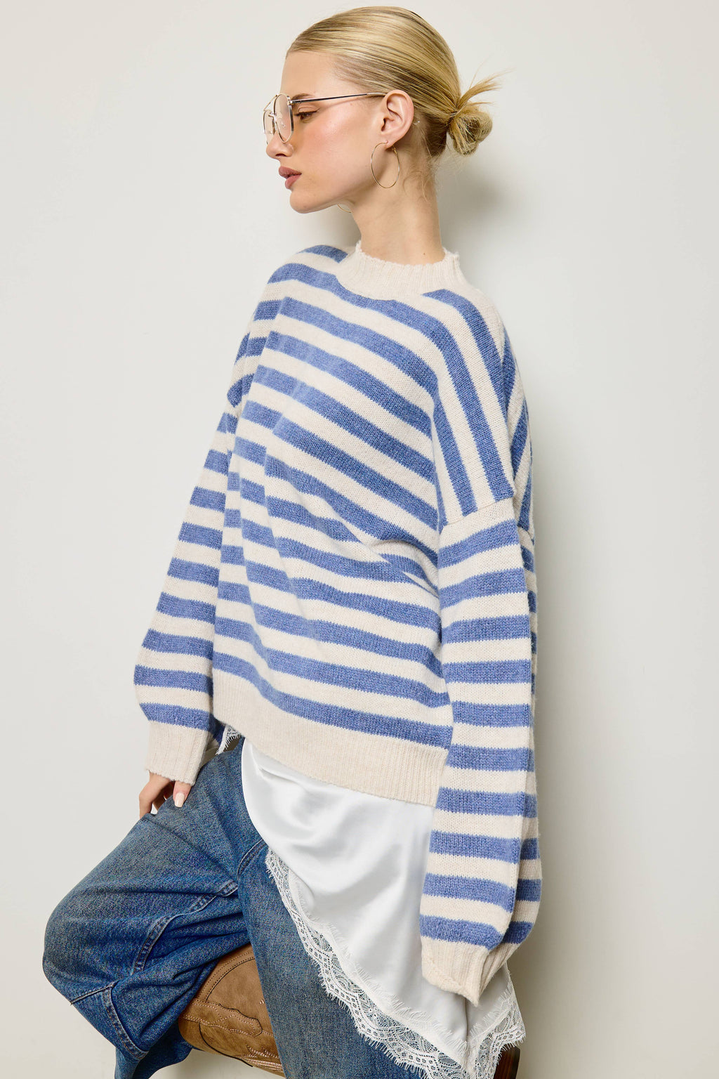 A Slouchy Stripe Sweater