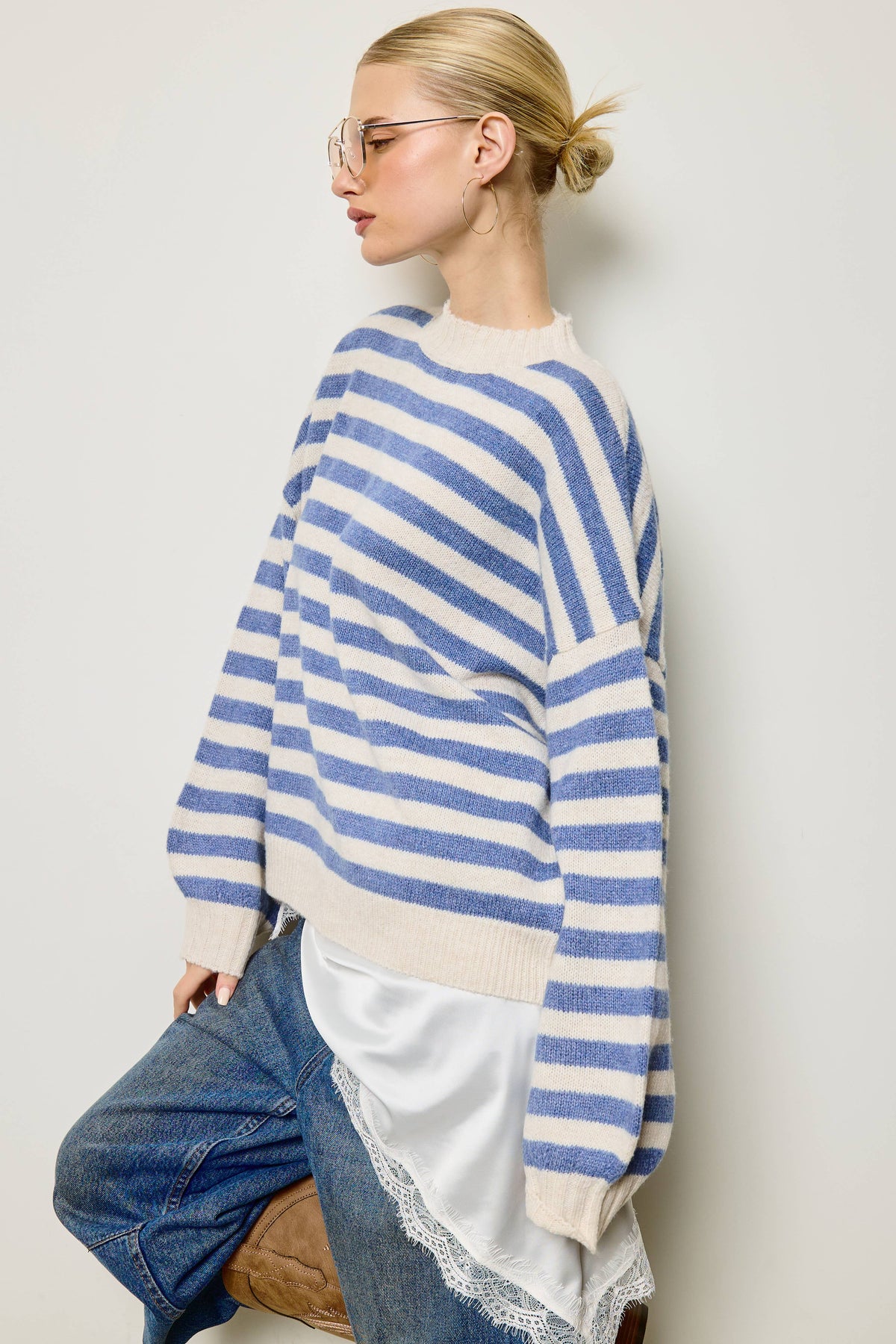 A Slouchy Stripe Sweater