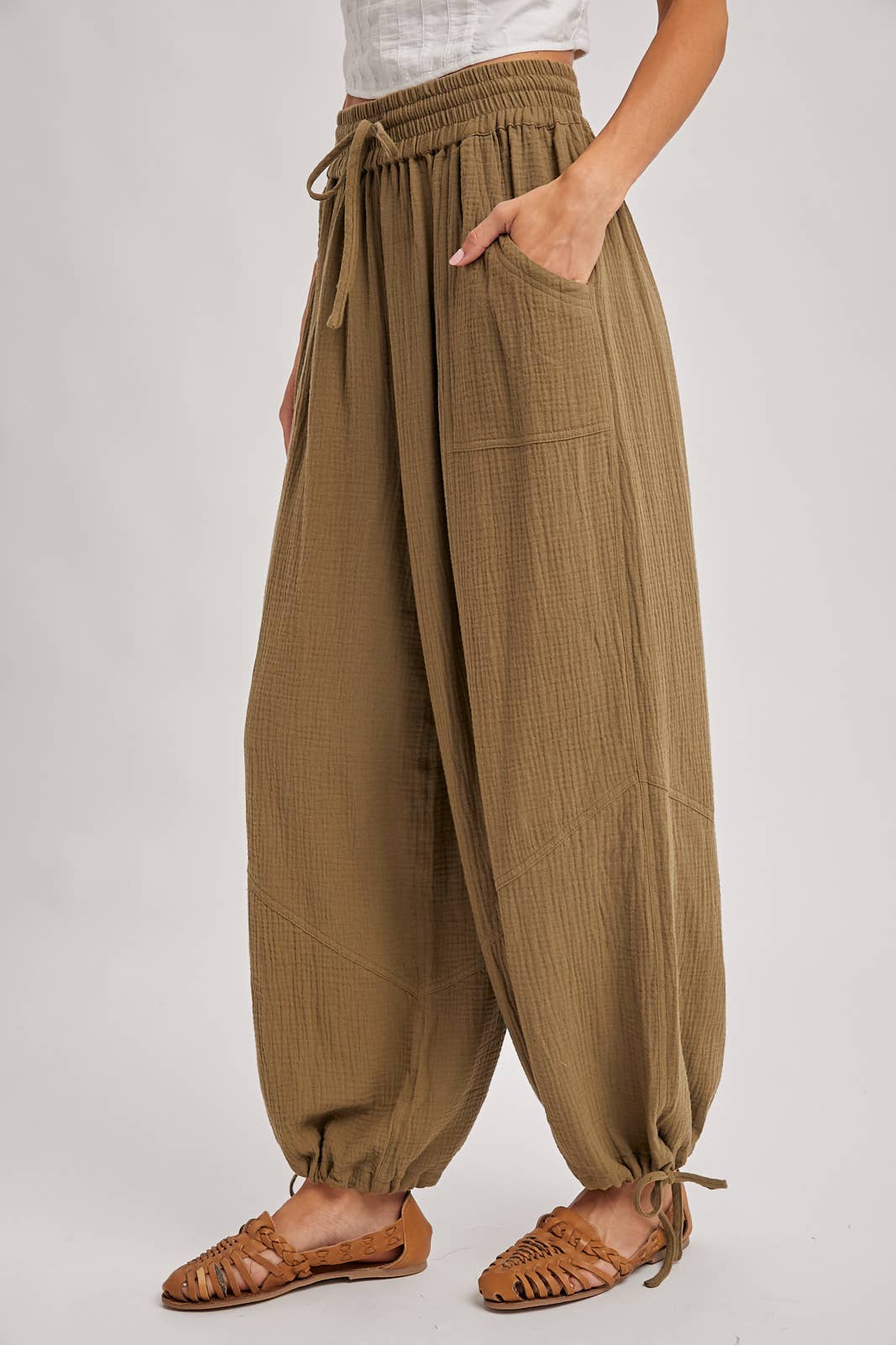 Bluivy - JOGGER HAREM DRAWSTRING PANTS
