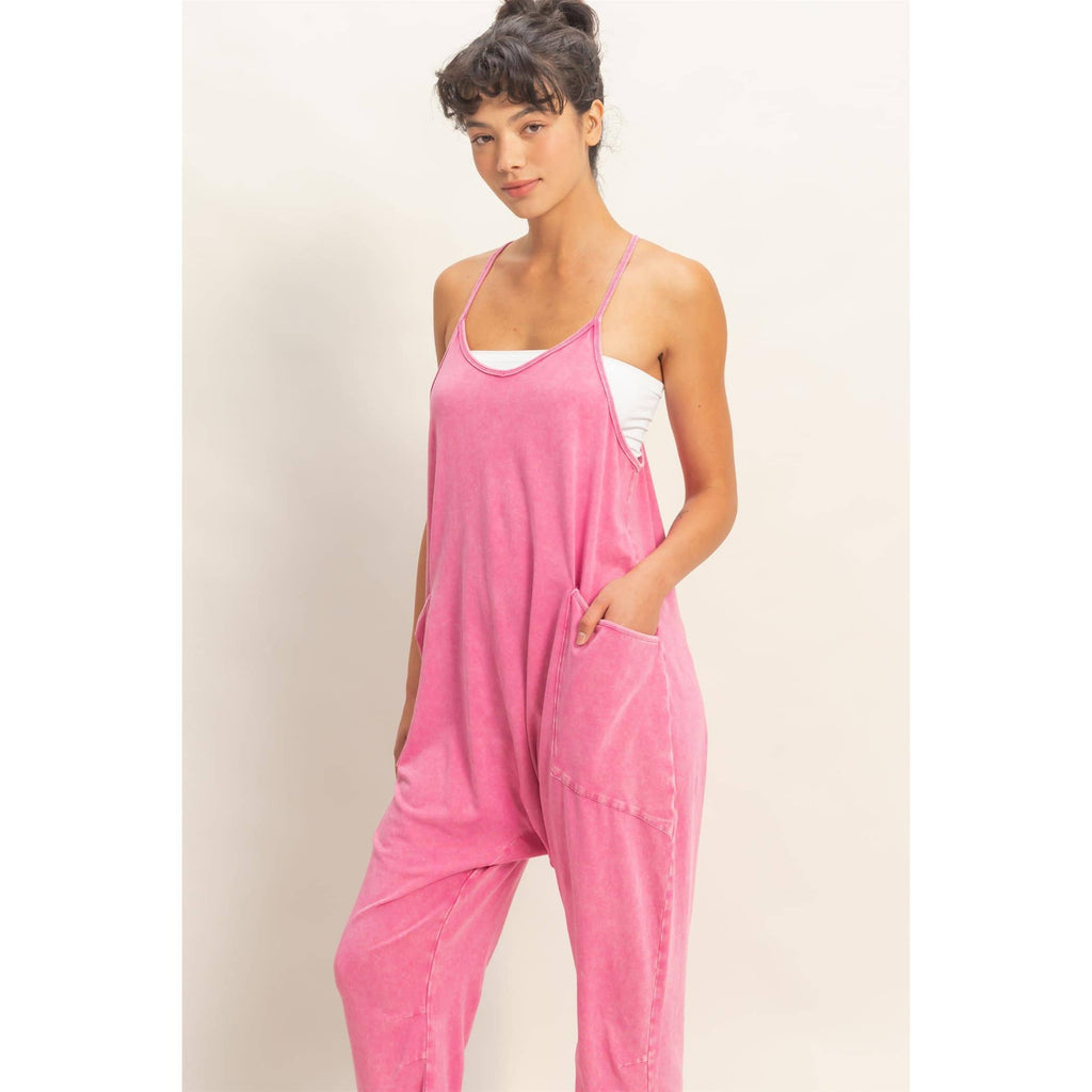 HYFVE - Mineral Wash Spaghetti Strap Jumpsuit
