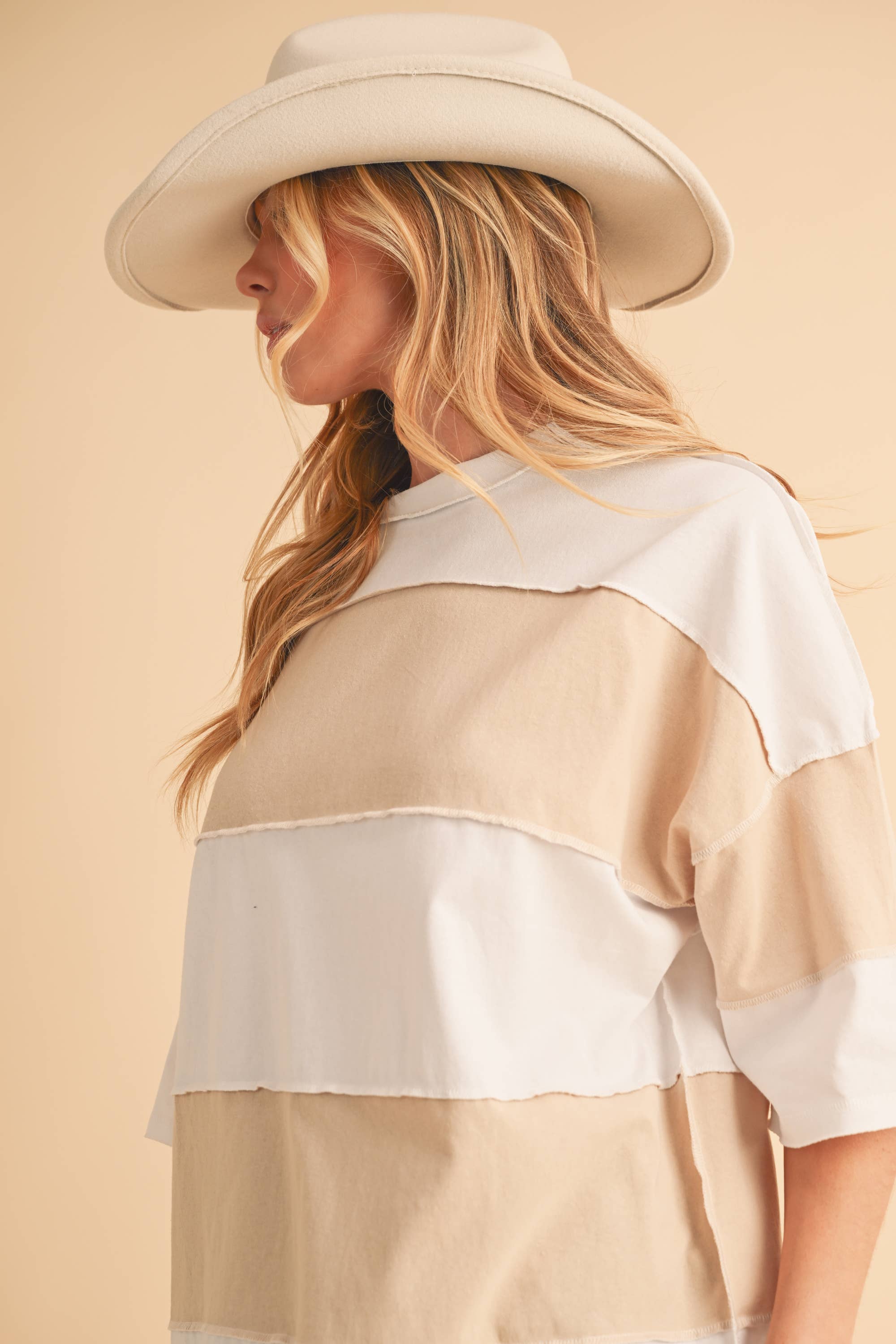 AEMI + CO - Polly Color Block Top