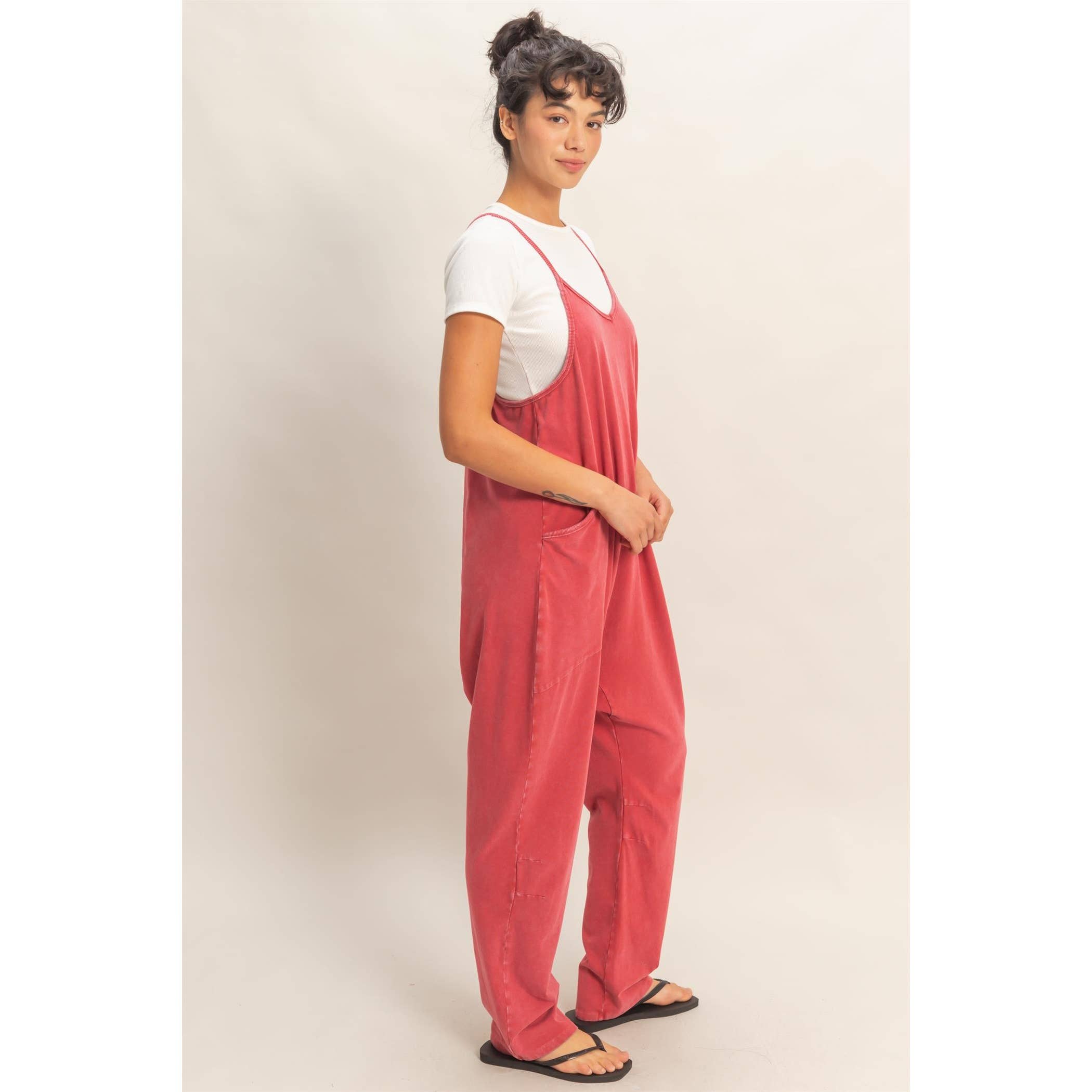 HYFVE - Mineral Wash Spaghetti Strap Jumpsuit