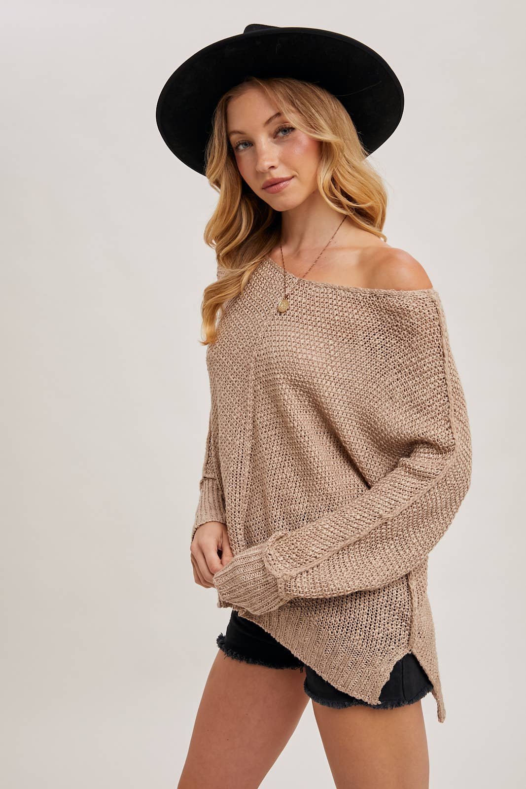 Bluivy - REVERSE SEAM LOOSE FIT SWEATER