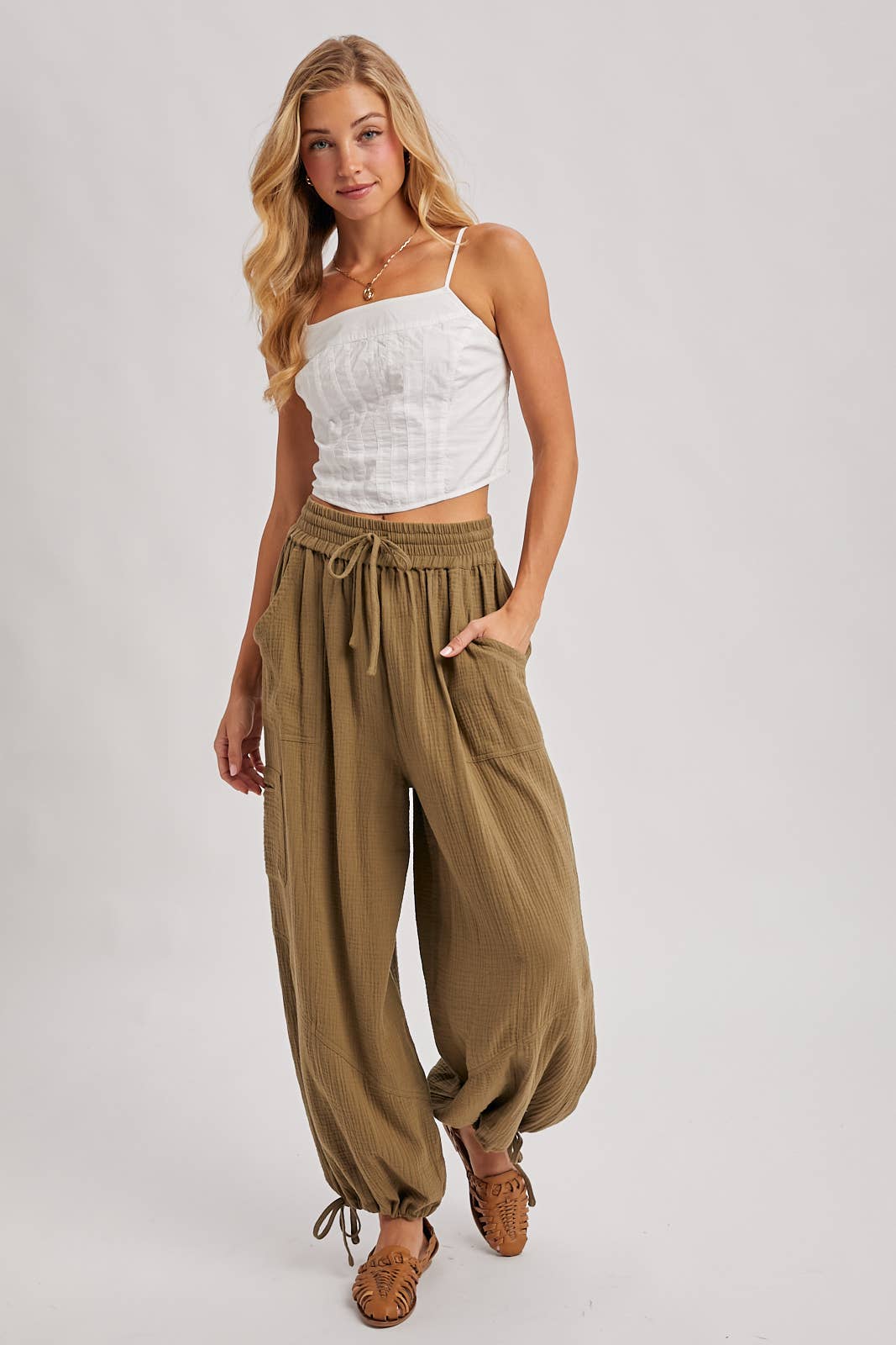 Bluivy - JOGGER HAREM DRAWSTRING PANTS