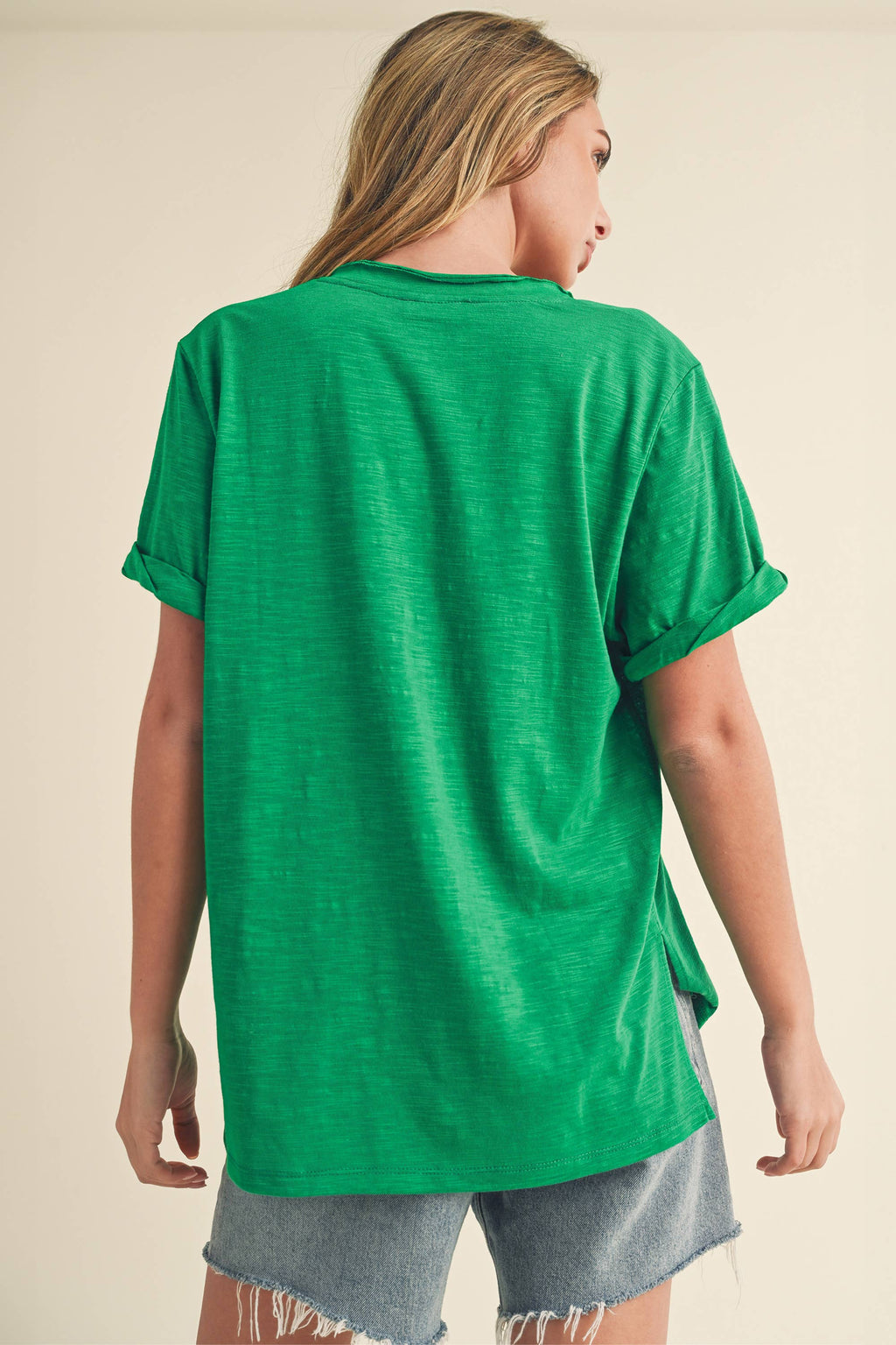 AEMI + CO - Zoie V-Neck Short Sleeve Top