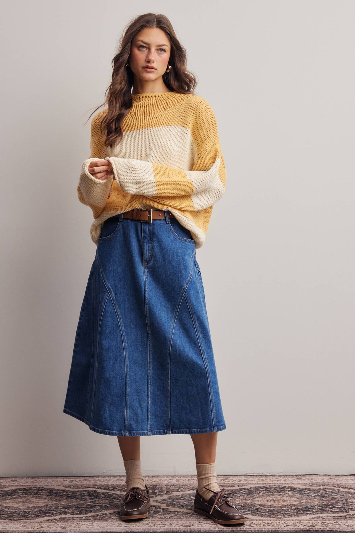 Forte - Chunky Stripe Knit Sweater FSW0072