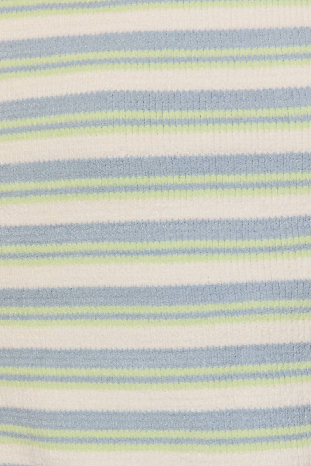 LE LIS - Striped Mock Neck Oversized Knit Sweater Top