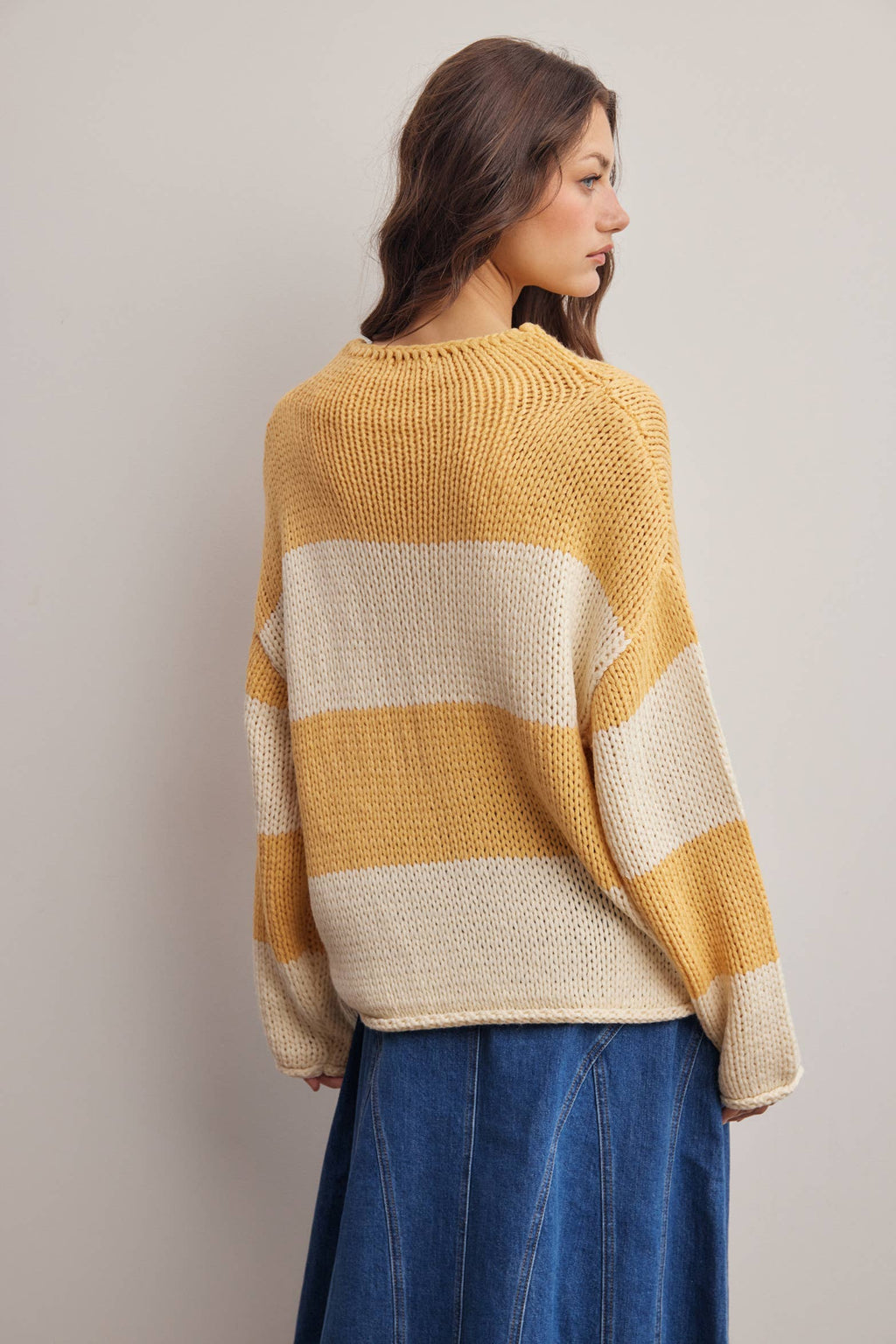 Forte - Chunky Stripe Knit Sweater FSW0072