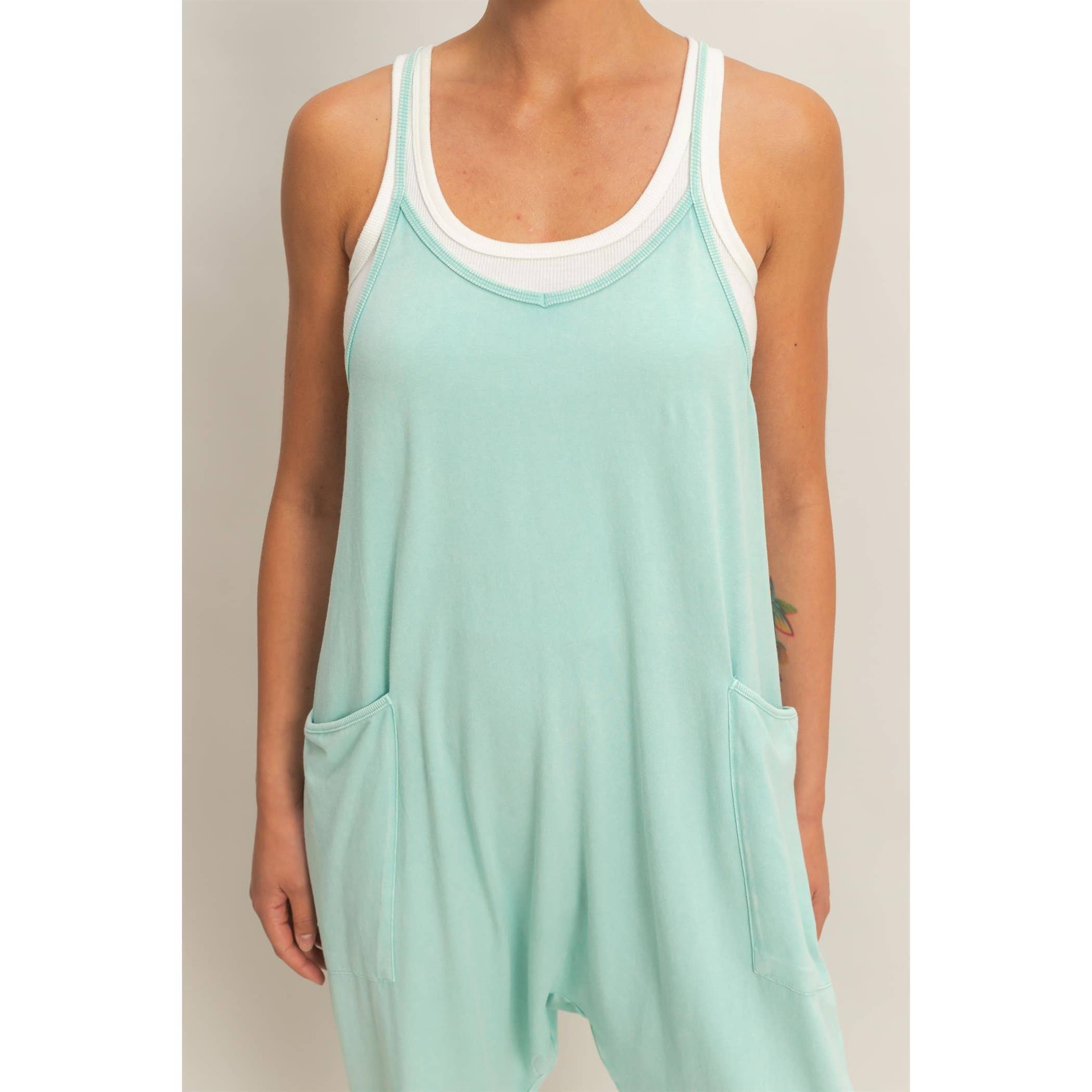 HYFVE - Mineral Wash Spaghetti Strap Jumpsuit