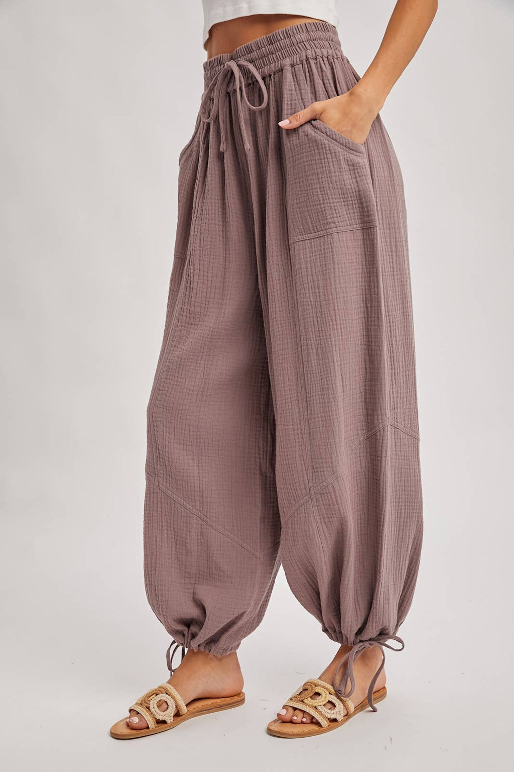 Bluivy - JOGGER HAREM DRAWSTRING PANTS