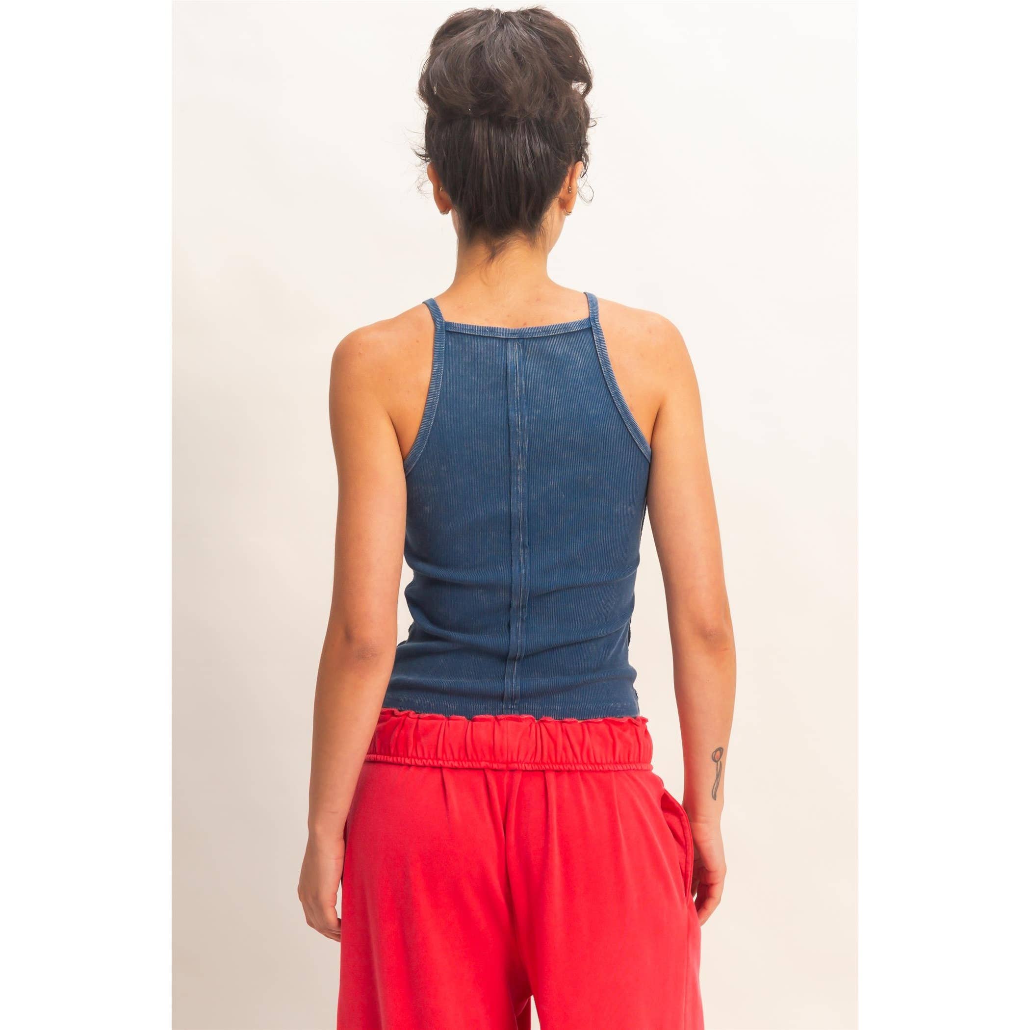 HYFVE - Square Neck Acid Wash Tank Top