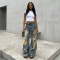 UniteJeans - Heavy Ripped Grunge Denim Pants