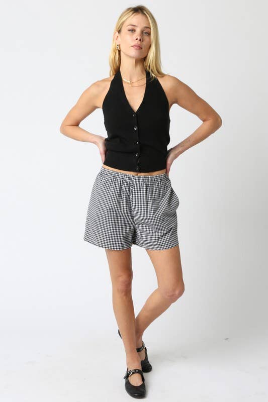 Olivaceous - Yoly Knit Halter Top