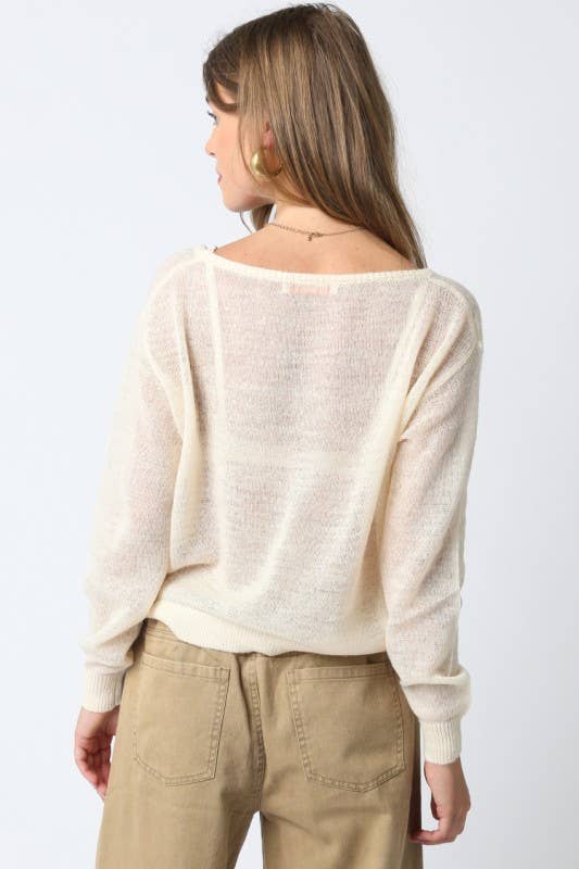 Olivaceous - Payten Sheer Lightweight Cardigan