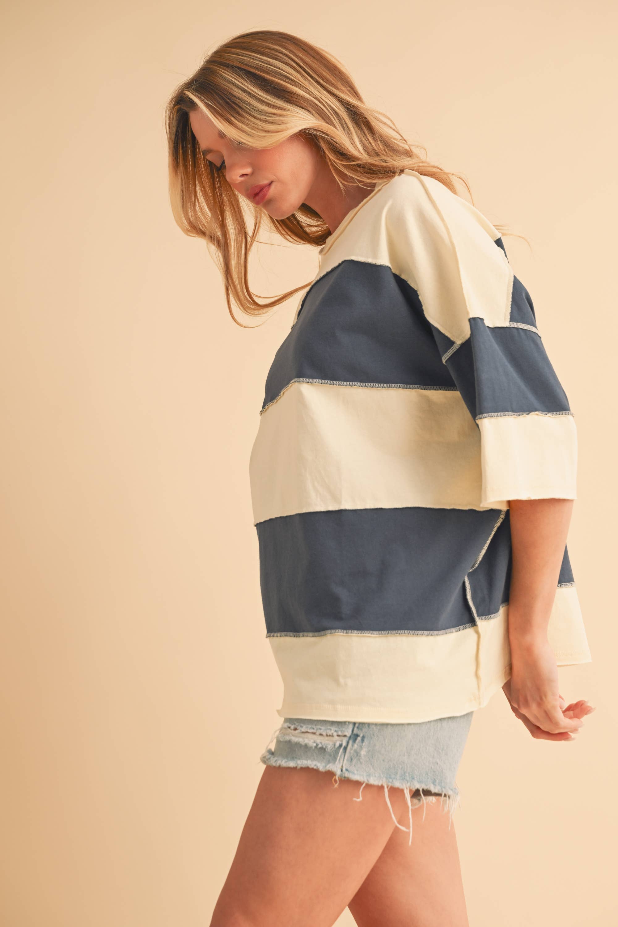 AEMI + CO - Polly Color Block Top