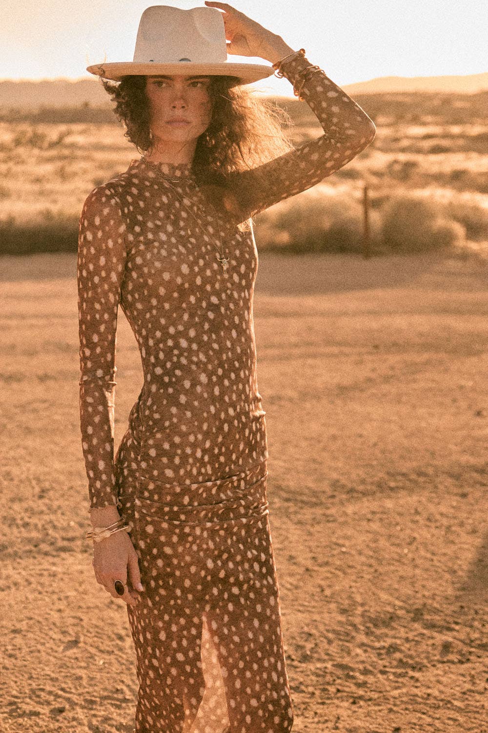 Abstract Polka Dot Midi